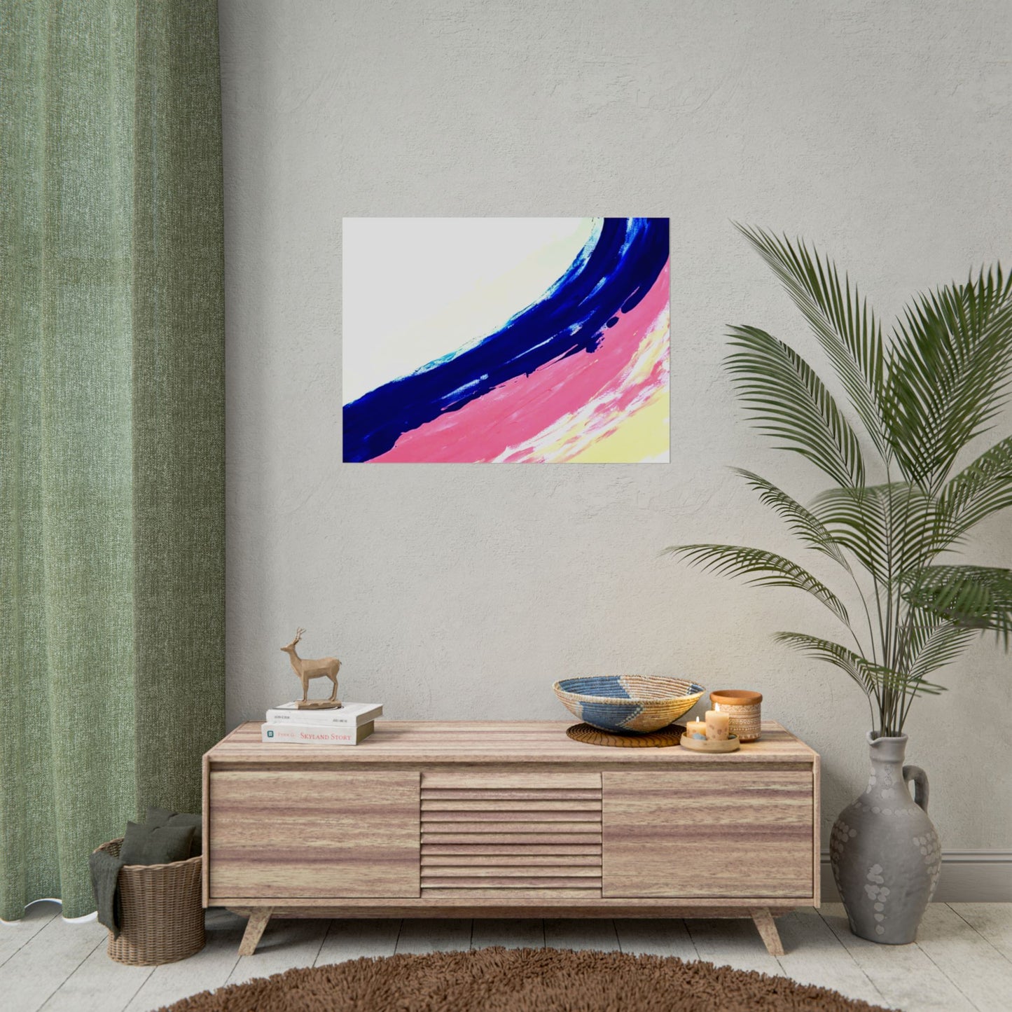 Impression de peinture abstraite, décoration murale, art abstrait moderne
