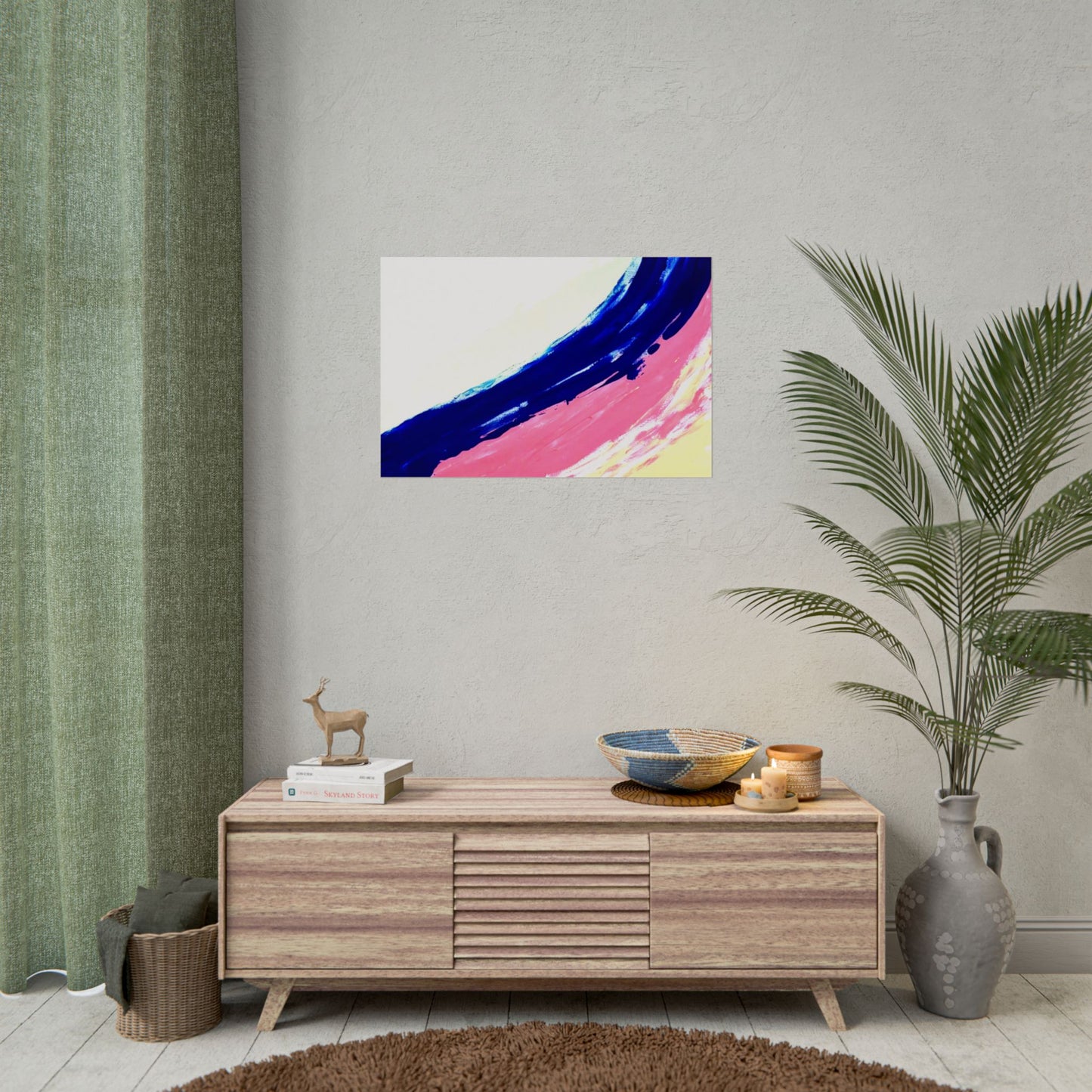 Impression de peinture abstraite, décoration murale, art abstrait moderne
