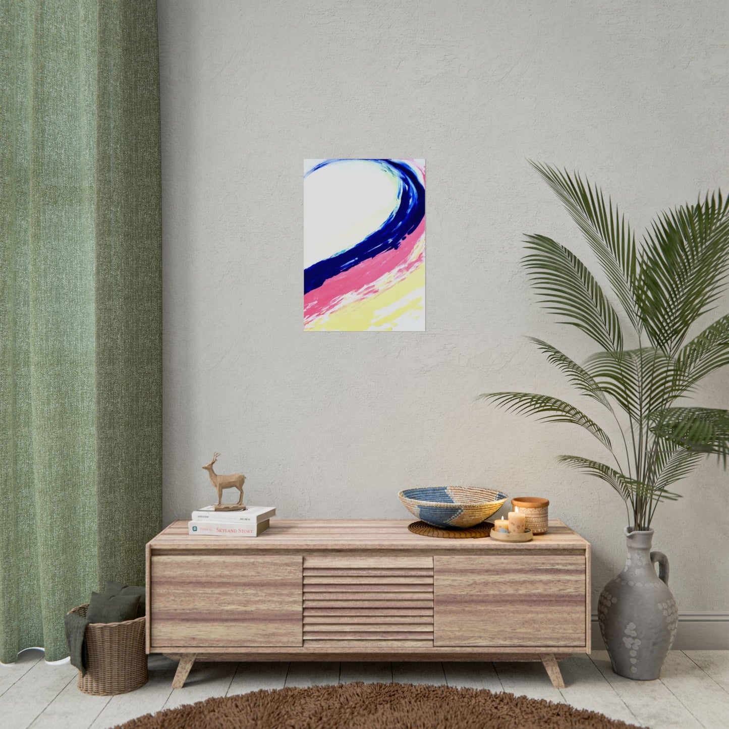 Impression de peinture abstraite, décoration murale, art abstrait moderne
