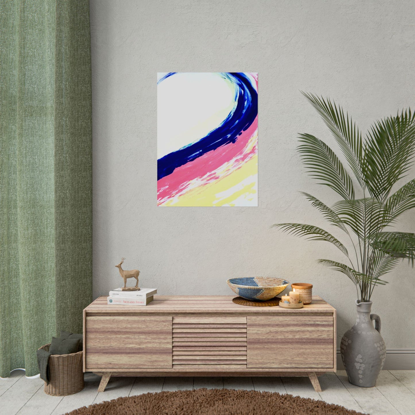 Impression de peinture abstraite, décoration murale, art abstrait moderne