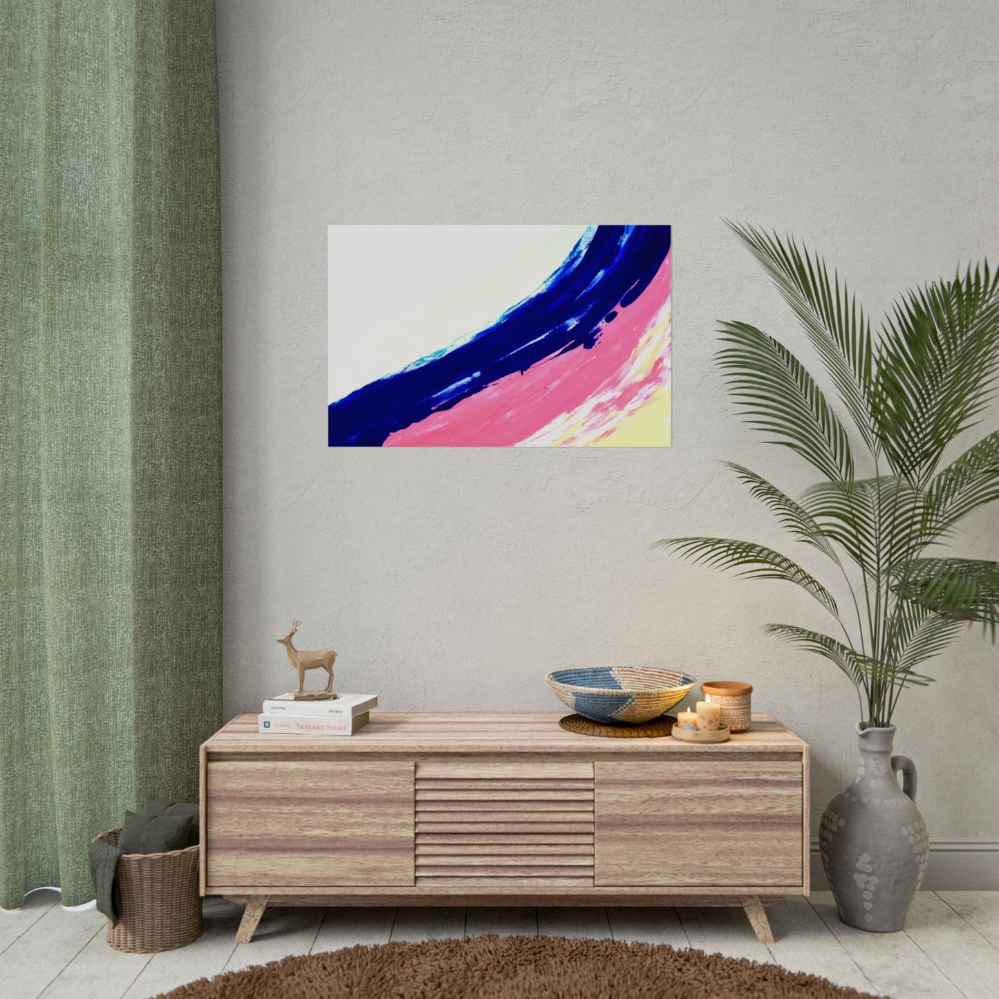 Impression de peinture abstraite, décoration murale, art abstrait moderne