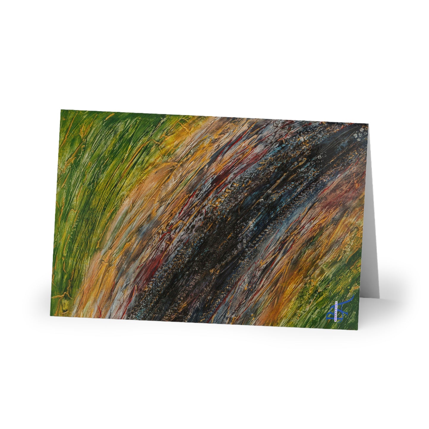 Set 1 ou 10 pcs cartes postales remerciements, fêtes des pères vert et gris