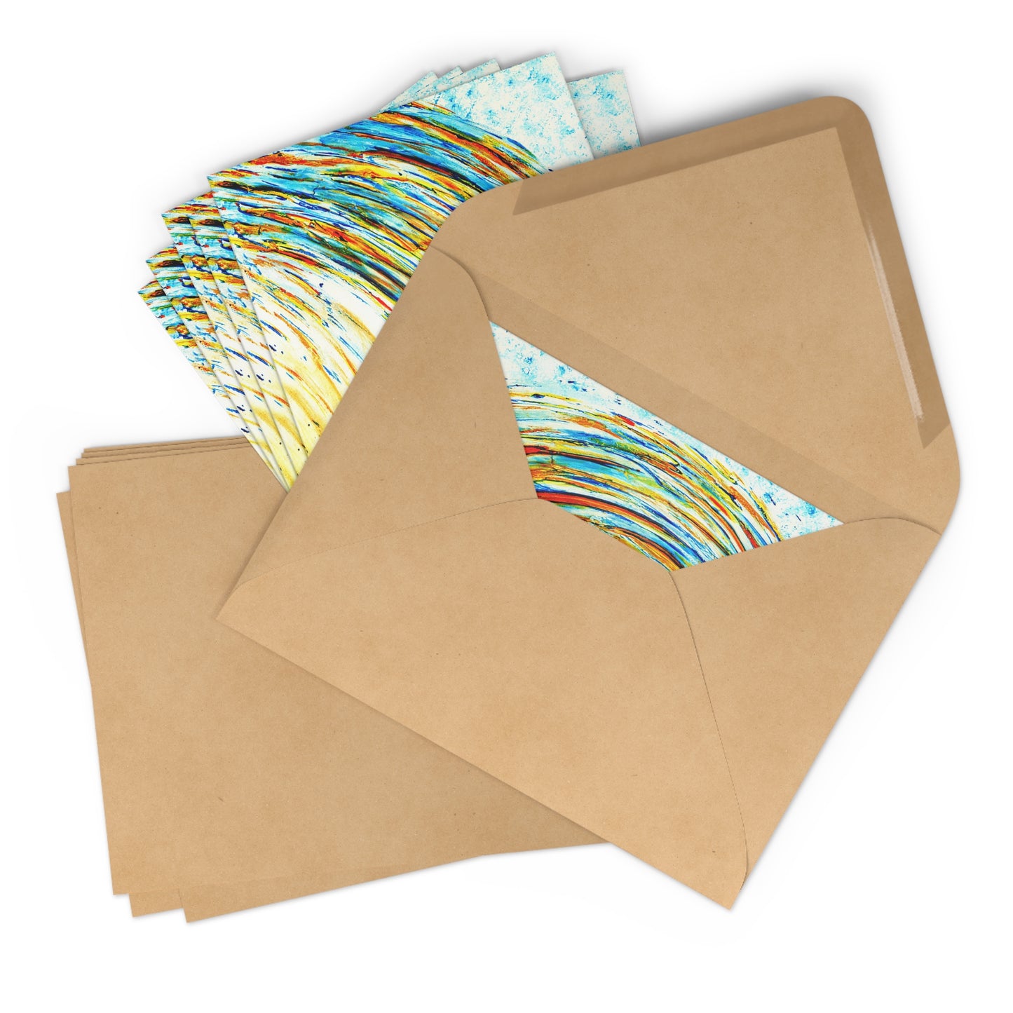 Lot de cartes recto simple avec peinture Breathart pour les célébrations de fin d’année.