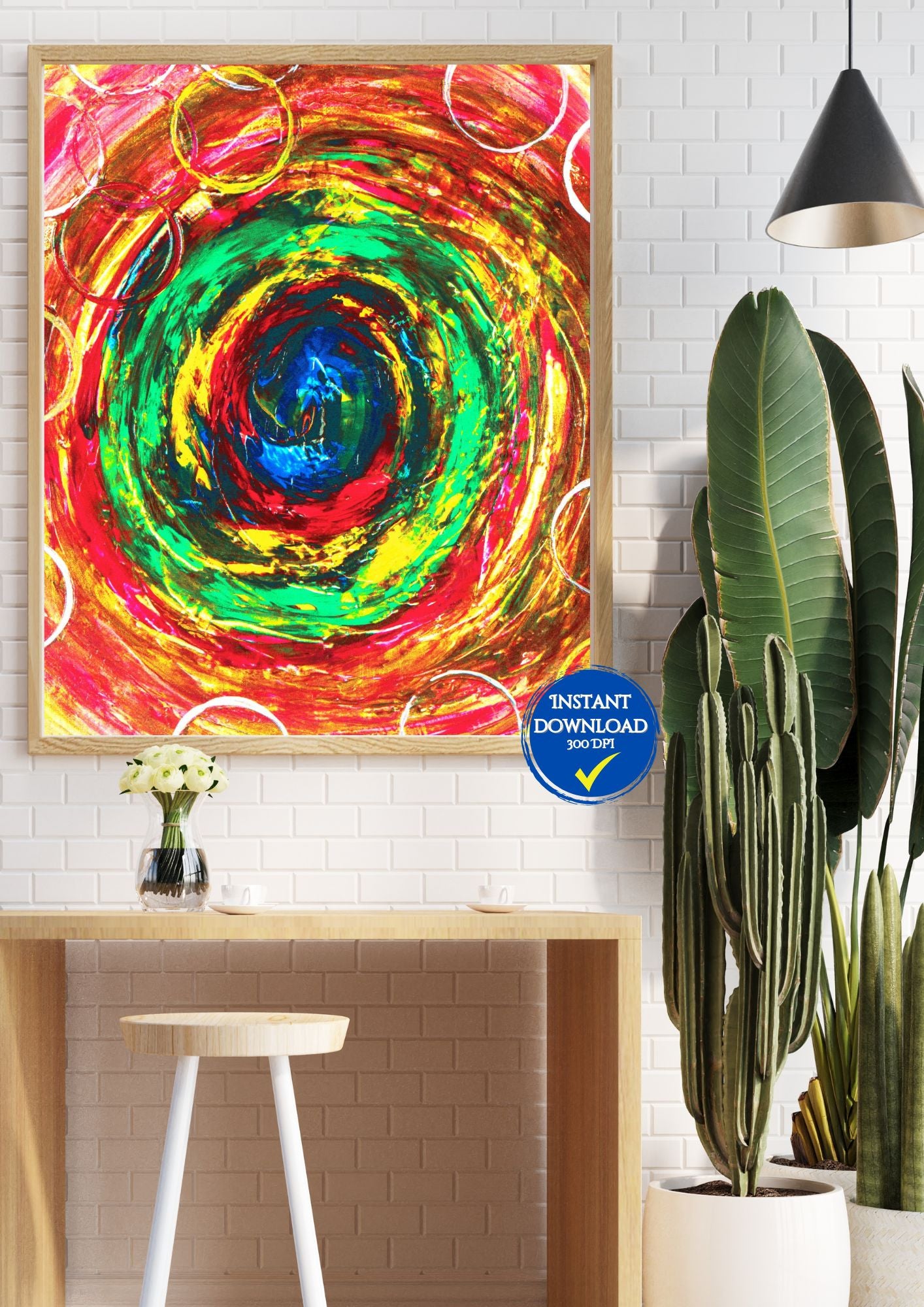 Art contemporain : Donnez une touche contemporaine à votre espace avec cette affiche unique numérique. #ArtContemporain #DécorationModerne