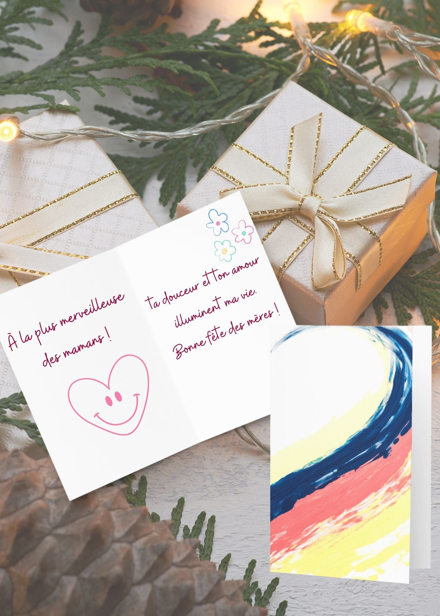 Une carte double et son enveloppe
