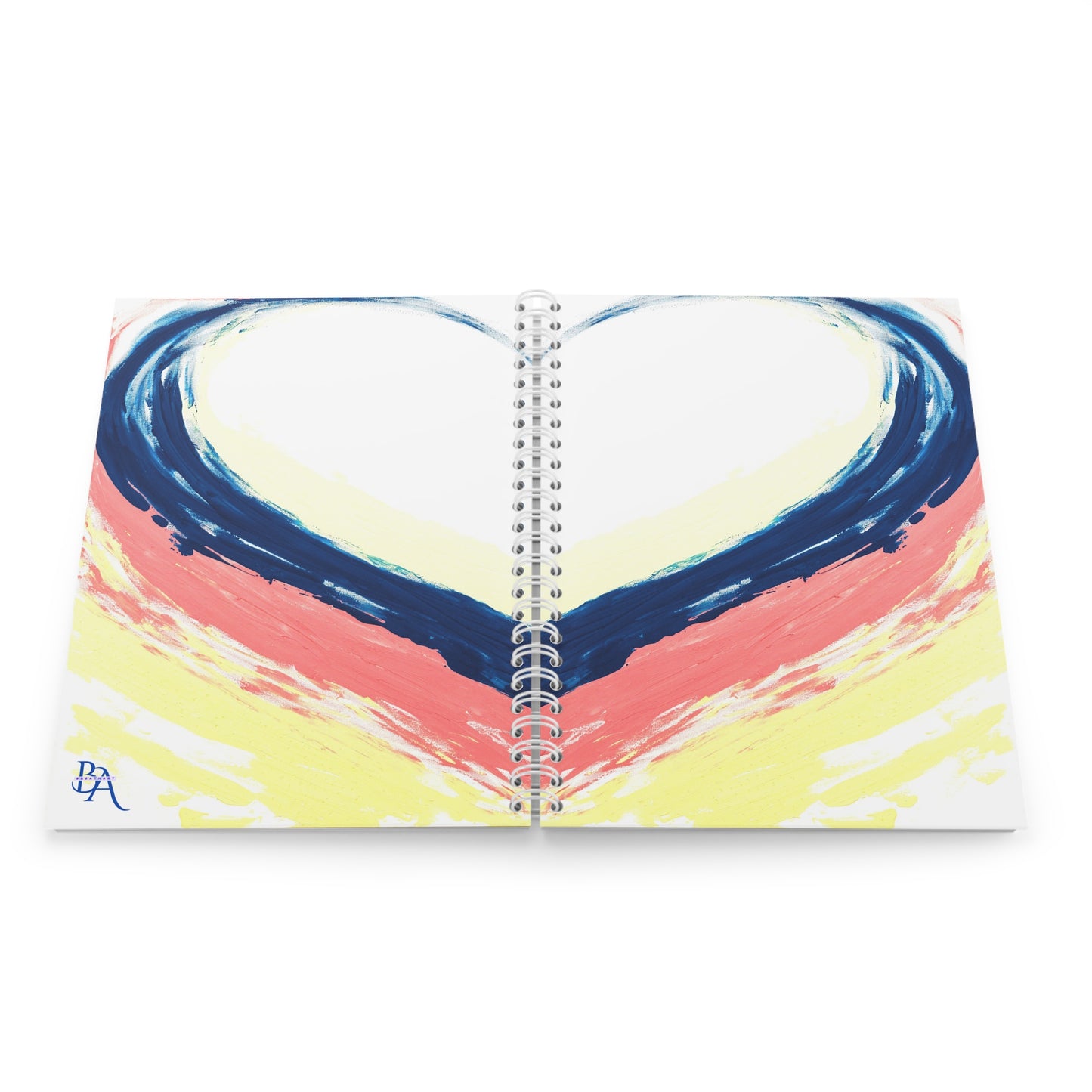 Carnet de Notes à spirales, Bullet journal avec Art abstrait ton pastel bleu et rose