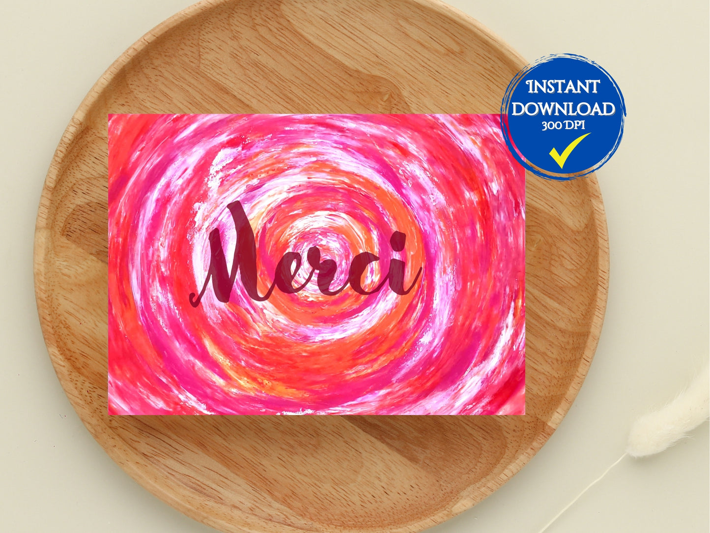 Carte de voeux numérique à personnaliser, Art Abstrait cadeau pour femme