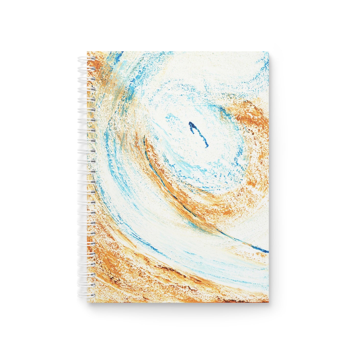 Carnet de Notes à spirales, Bullet journal avec Art abstrait sable bleu texturé