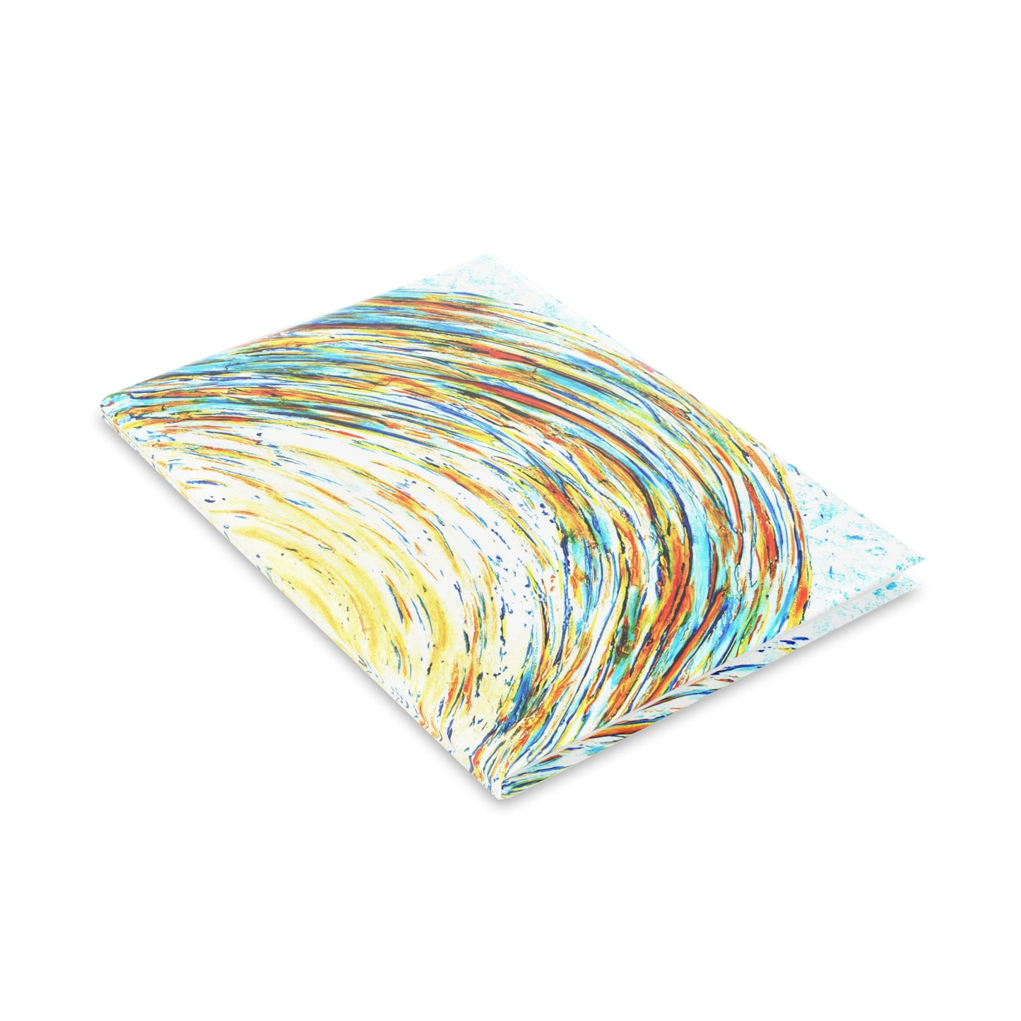 Carnet de notes couverture rigide, art abstrait bleu