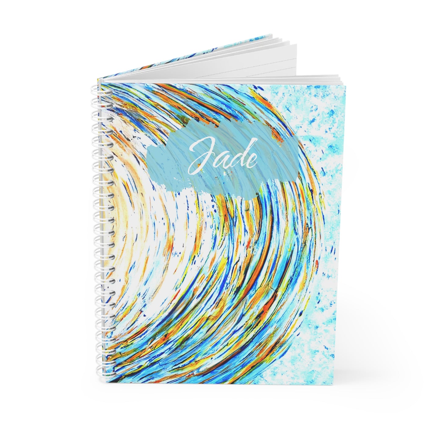 Carnet de Notes Personnalisé, Un Cadeau pour elle avec Couverture Abstraite en pastel, carnet quotidien, cahier sport