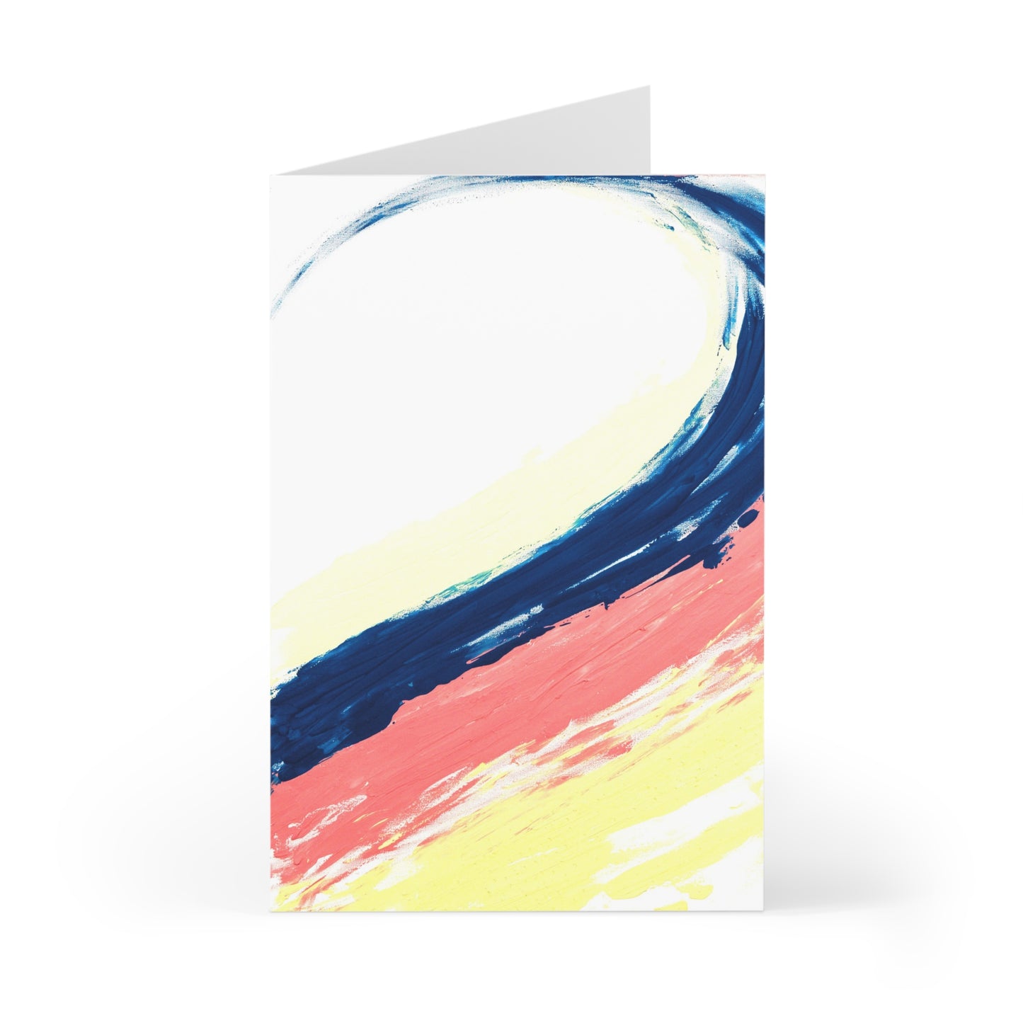 Lot 7 Cartes anniversaire double bleu rose, cartes de vœux, art abstrait