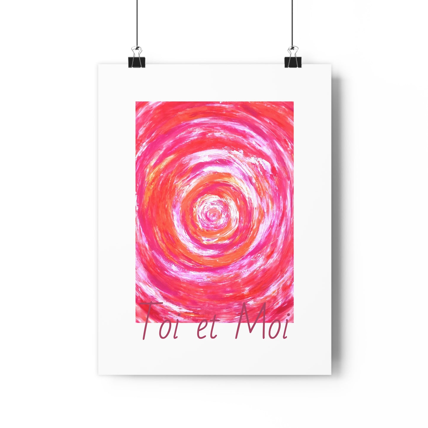 Impression d'art giclée, décoration murale, art abstrait rose, affiche d'une reproduction de peinture texturée