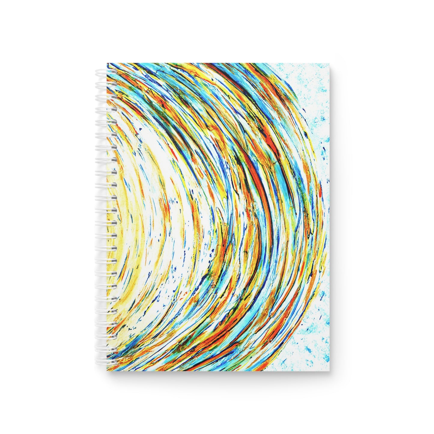 Carnet de Notes à spirales, Bullet journal avec Art abstrait bleu texturé