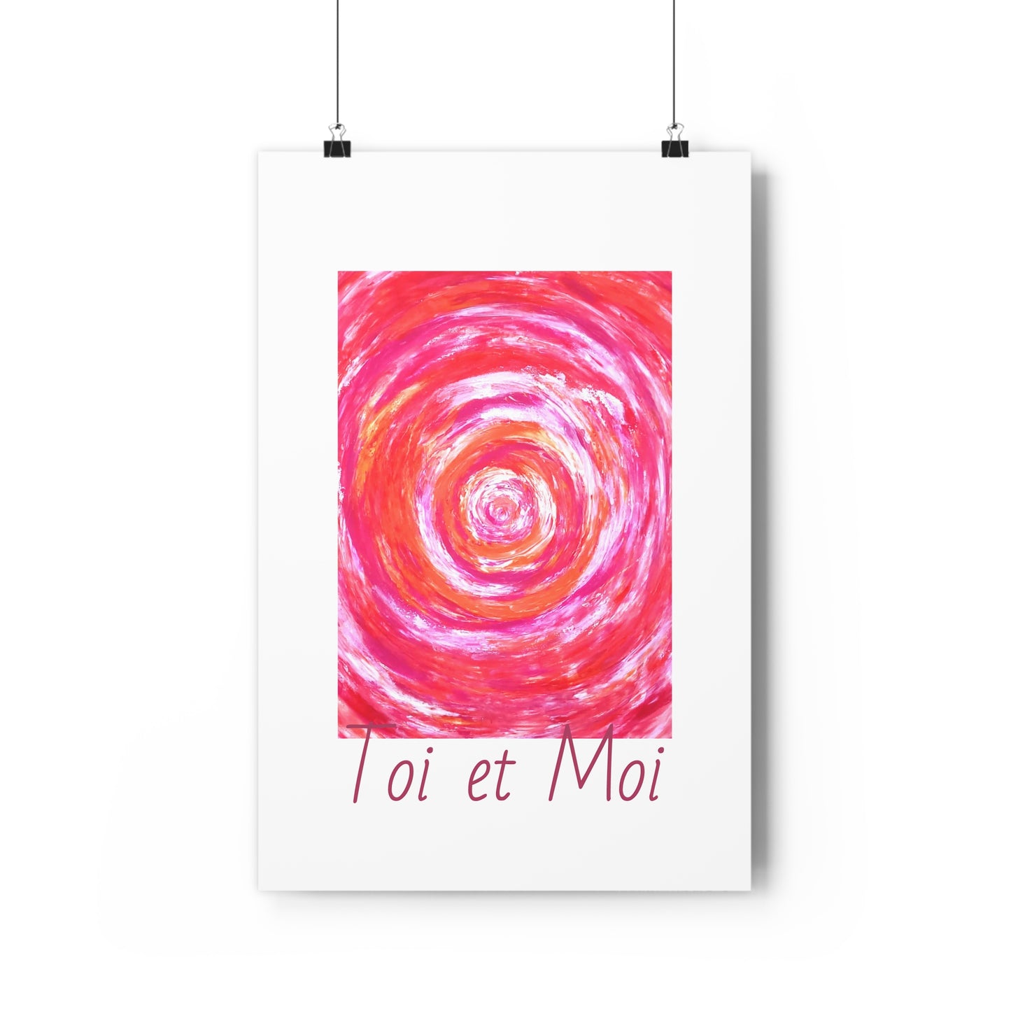 Impression d'art giclée, décoration murale, art abstrait rose, affiche d'une reproduction de peinture texturée