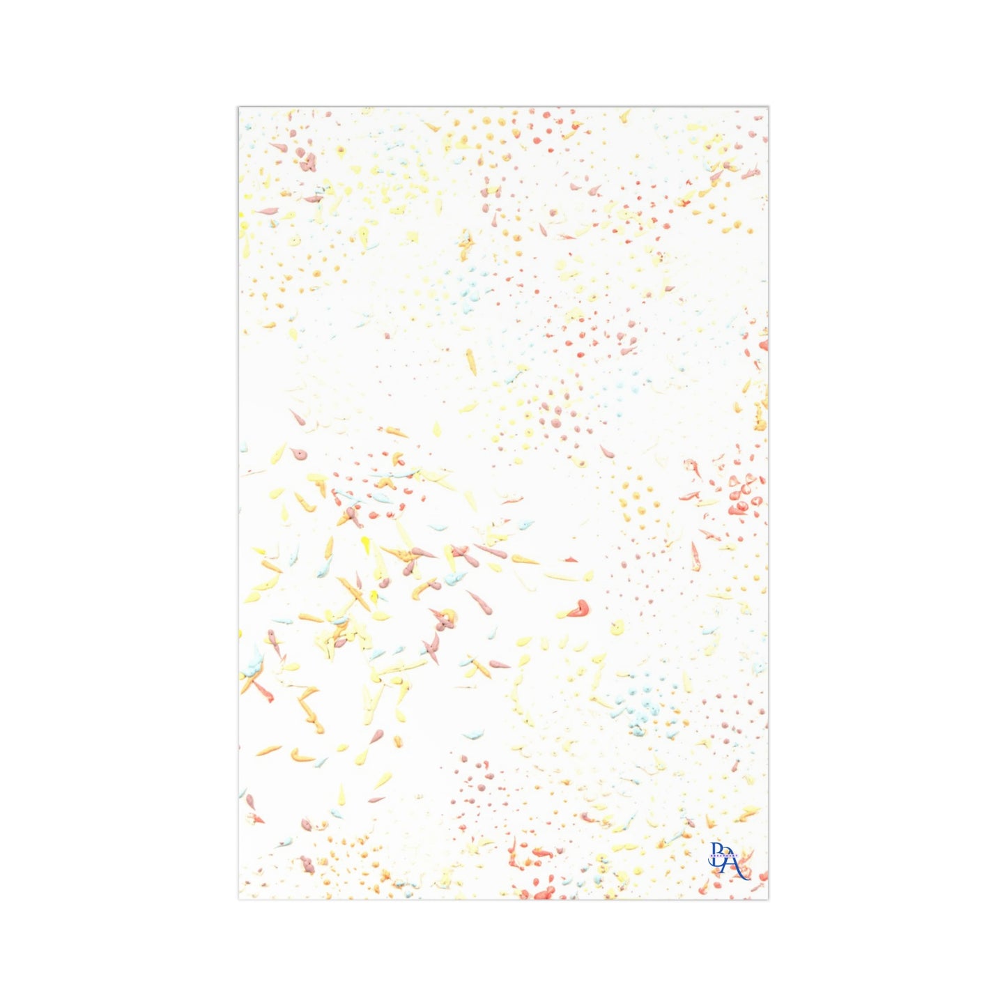 7 pcs Cartes de remerciements recto, art abstrait tons pastels et enveloppes