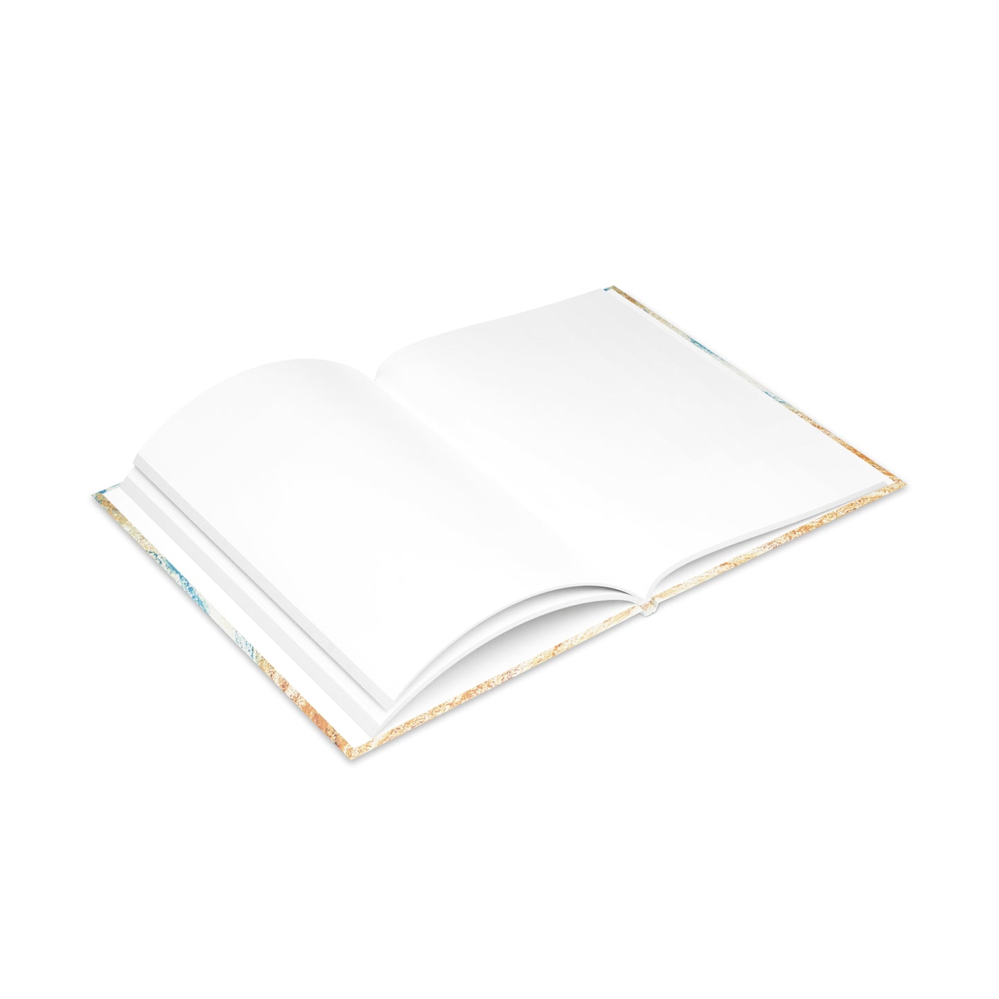 Carnet de notes couverture rigide, art abstrait sable bleu