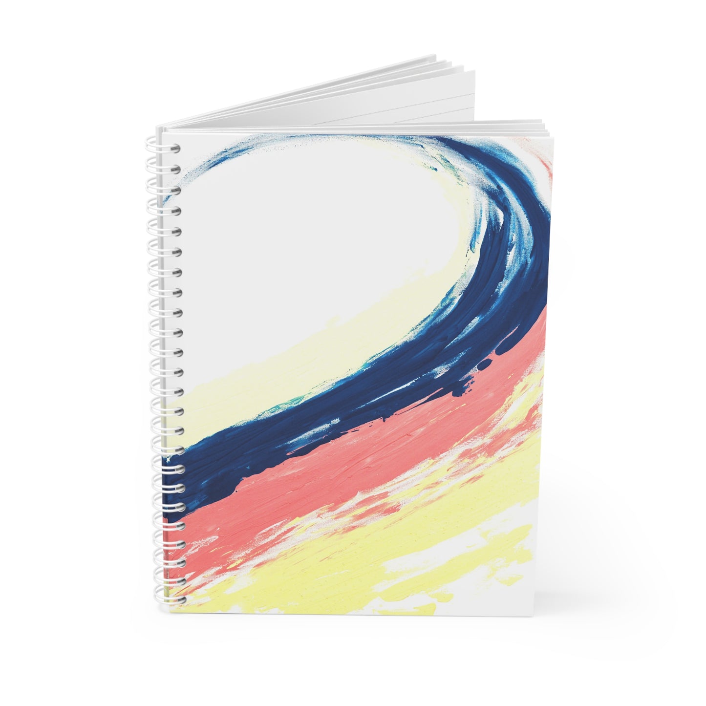 Carnet de Notes à spirales, Bullet journal avec Art abstrait ton pastel bleu et rose