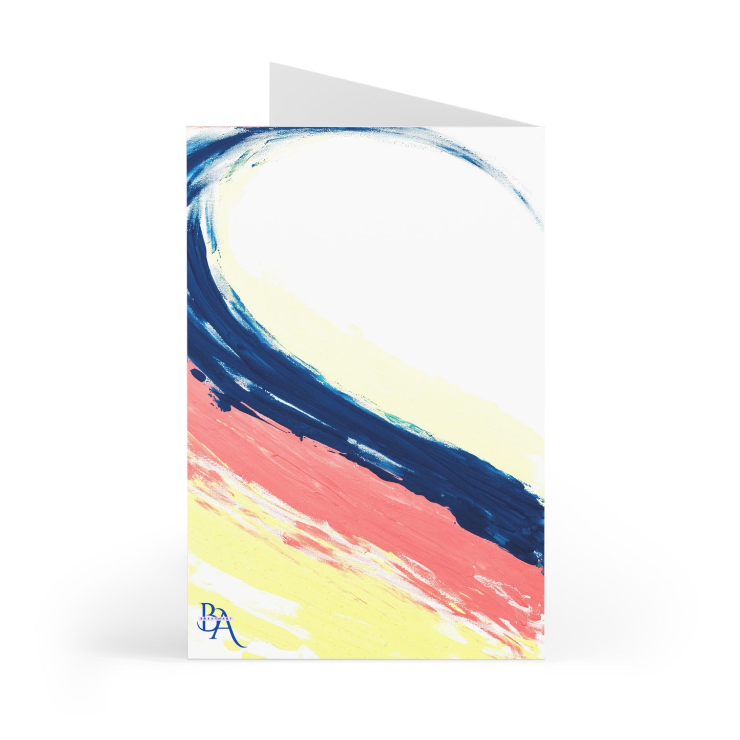 Lot 7 Cartes anniversaire double bleu rose, cartes de vœux, art abstrait