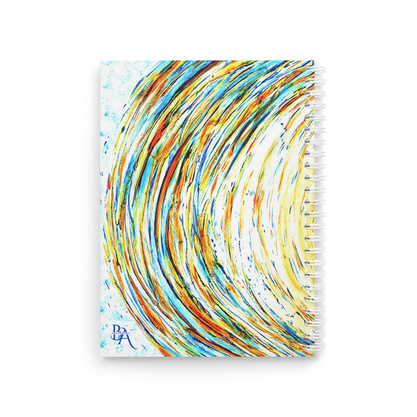 Carnet de Notes à spirales, Bullet journal avec Art abstrait bleu texturé