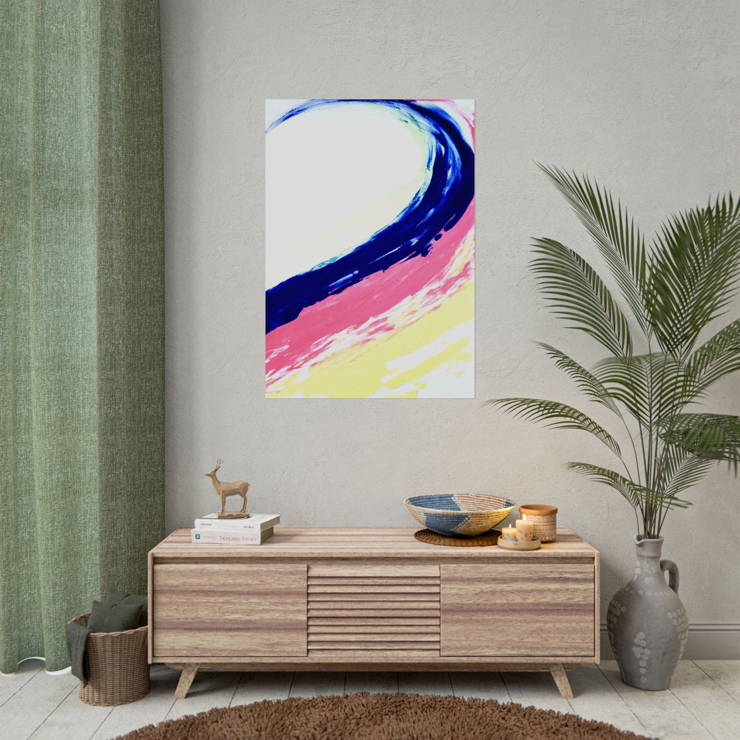 Impression de peinture abstraite, décoration murale, art abstrait moderne