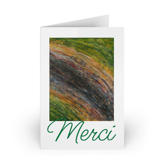 Set 1 ou 10 pcs cartes postales remerciements, fêtes des pères vert et gris