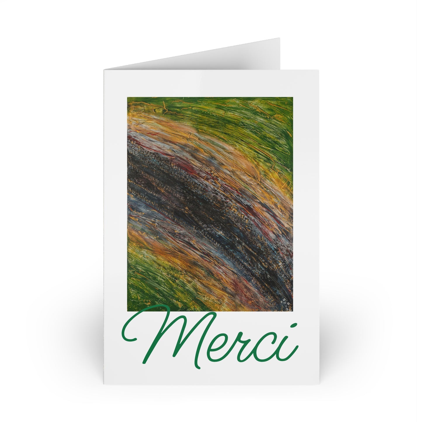 Set 1 ou 10 pcs cartes postales remerciements, fêtes des pères vert et gris