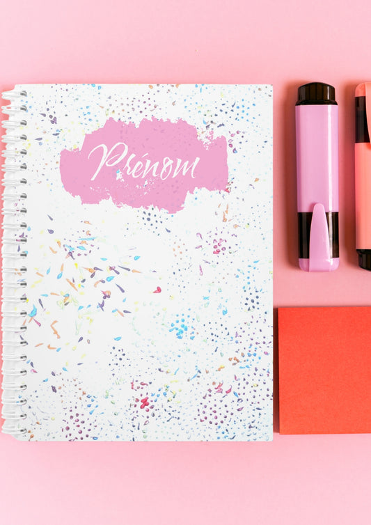 Carnet de Notes Personnalisé, Un Cadeau Unique Art Abstrait Rose pour carnet quotidien