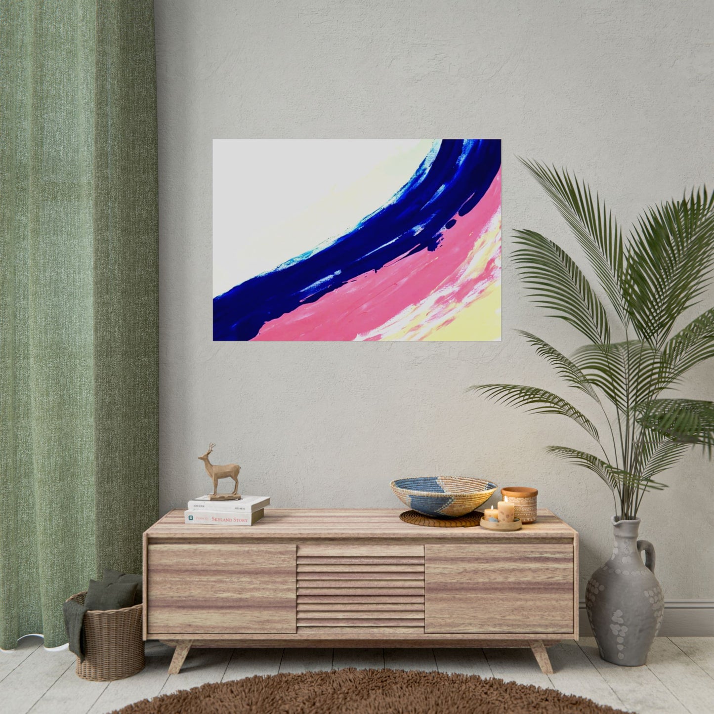 Impression de peinture abstraite, décoration murale, art abstrait moderne