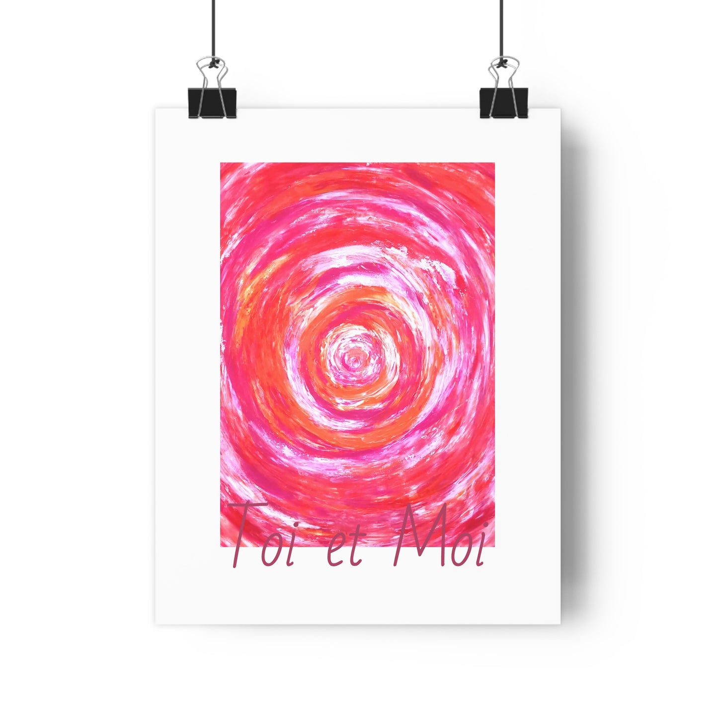 Impression d'art giclée, décoration murale, art abstrait rose, affiche d'une reproduction de peinture texturée