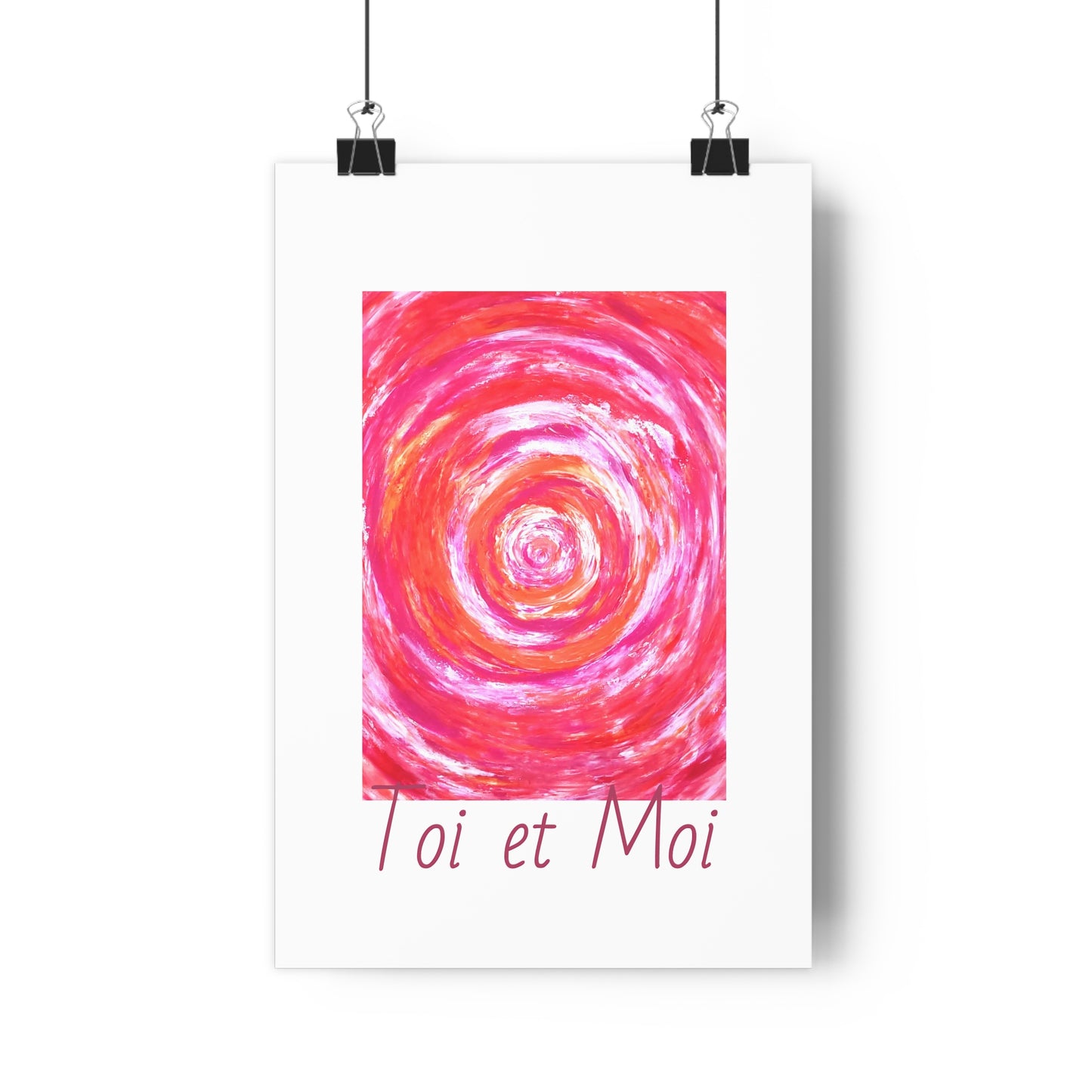 Impression d'art giclée, décoration murale, art abstrait rose, affiche d'une reproduction de peinture texturée