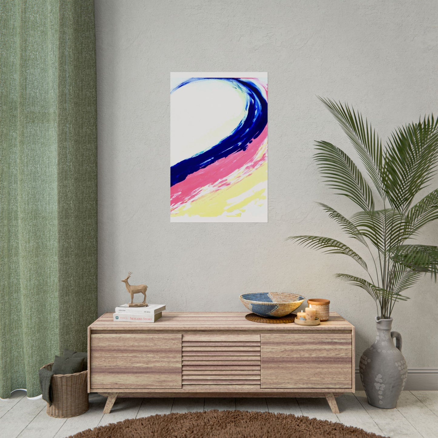 Impression de peinture abstraite, décoration murale, art abstrait moderne