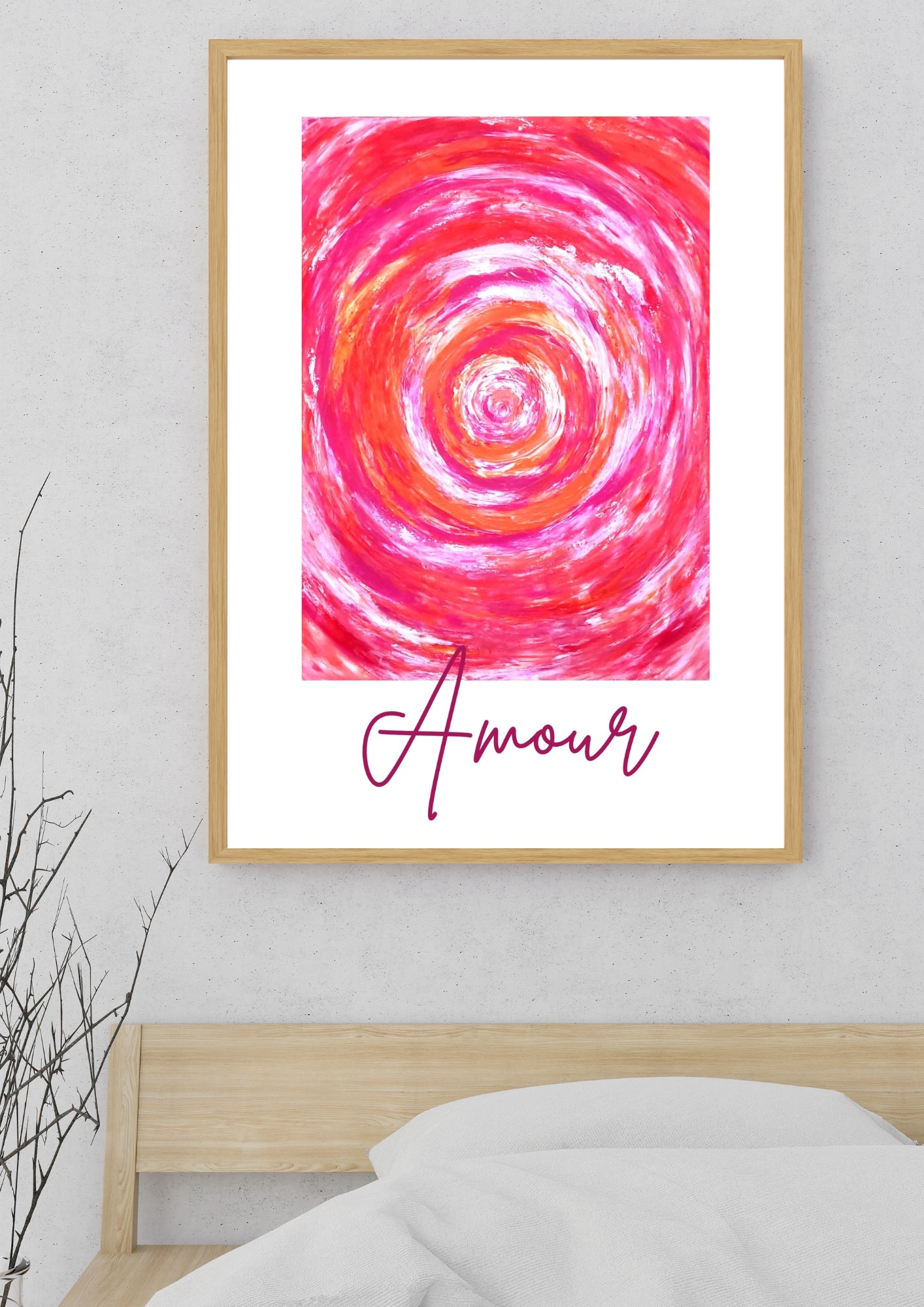 Notre art mural rose apportera douceur et légèreté à votre pièce, à votre chambre. Personnalisez l'art