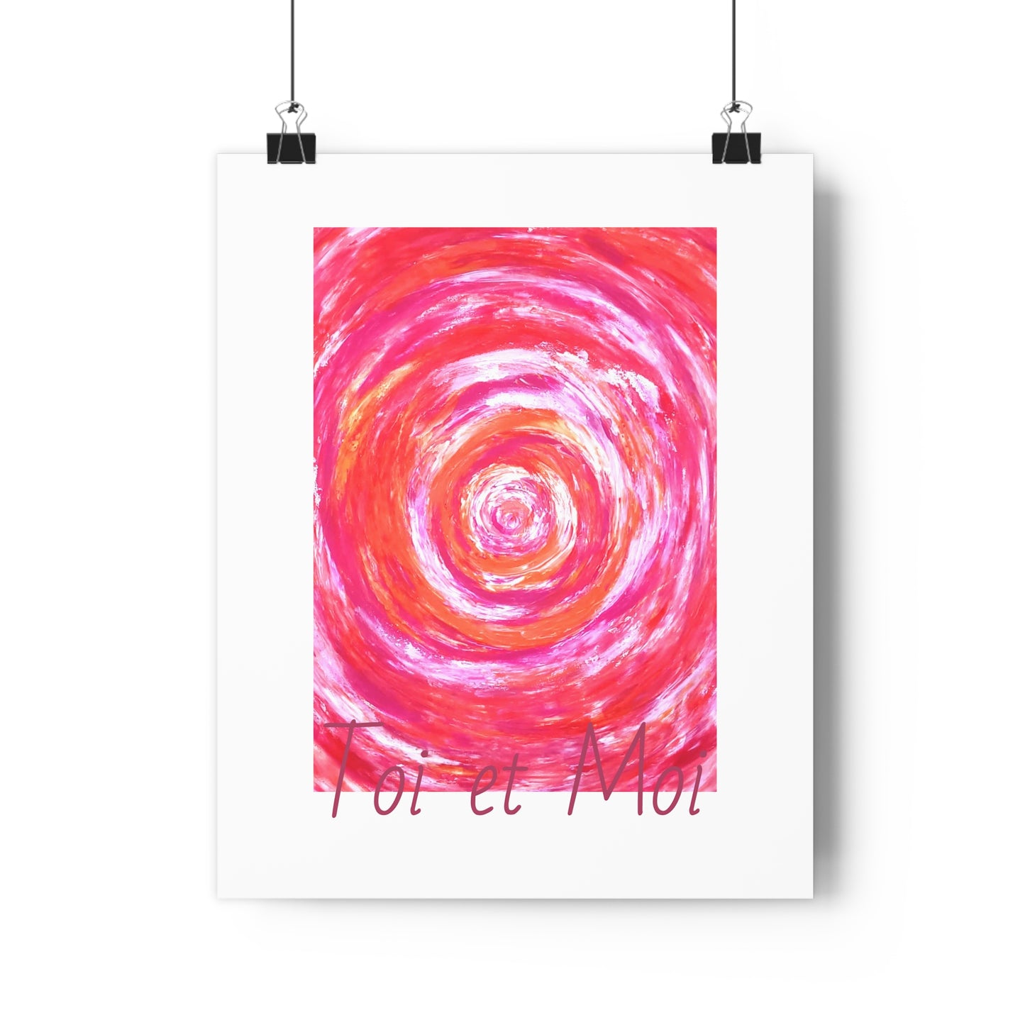 Impression d'art giclée, décoration murale, art abstrait rose, affiche d'une reproduction de peinture texturée