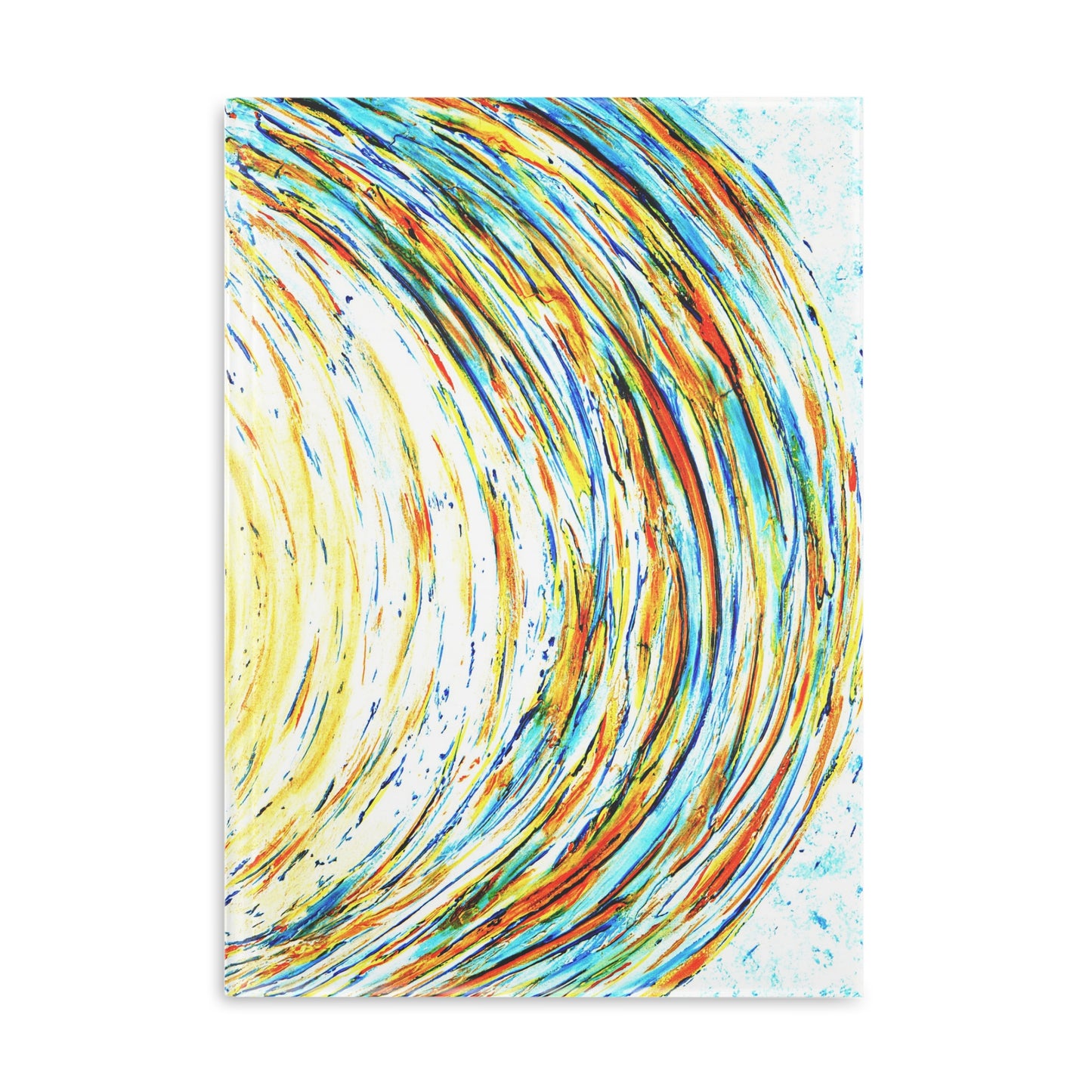 Carnet de notes couverture rigide, art abstrait bleu