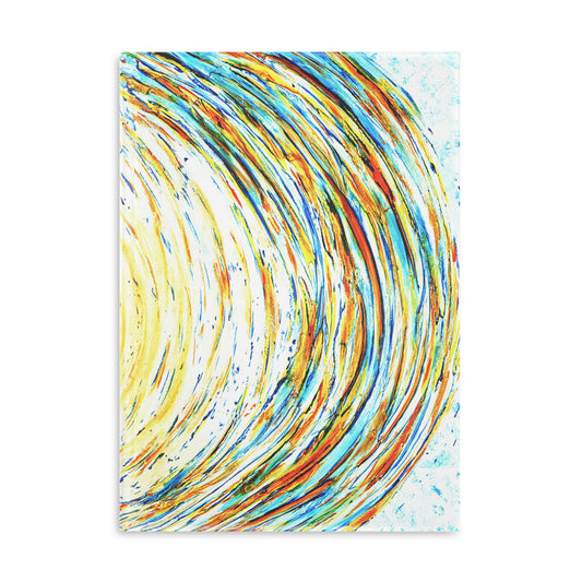 Carnet de notes couverture rigide, art abstrait bleu