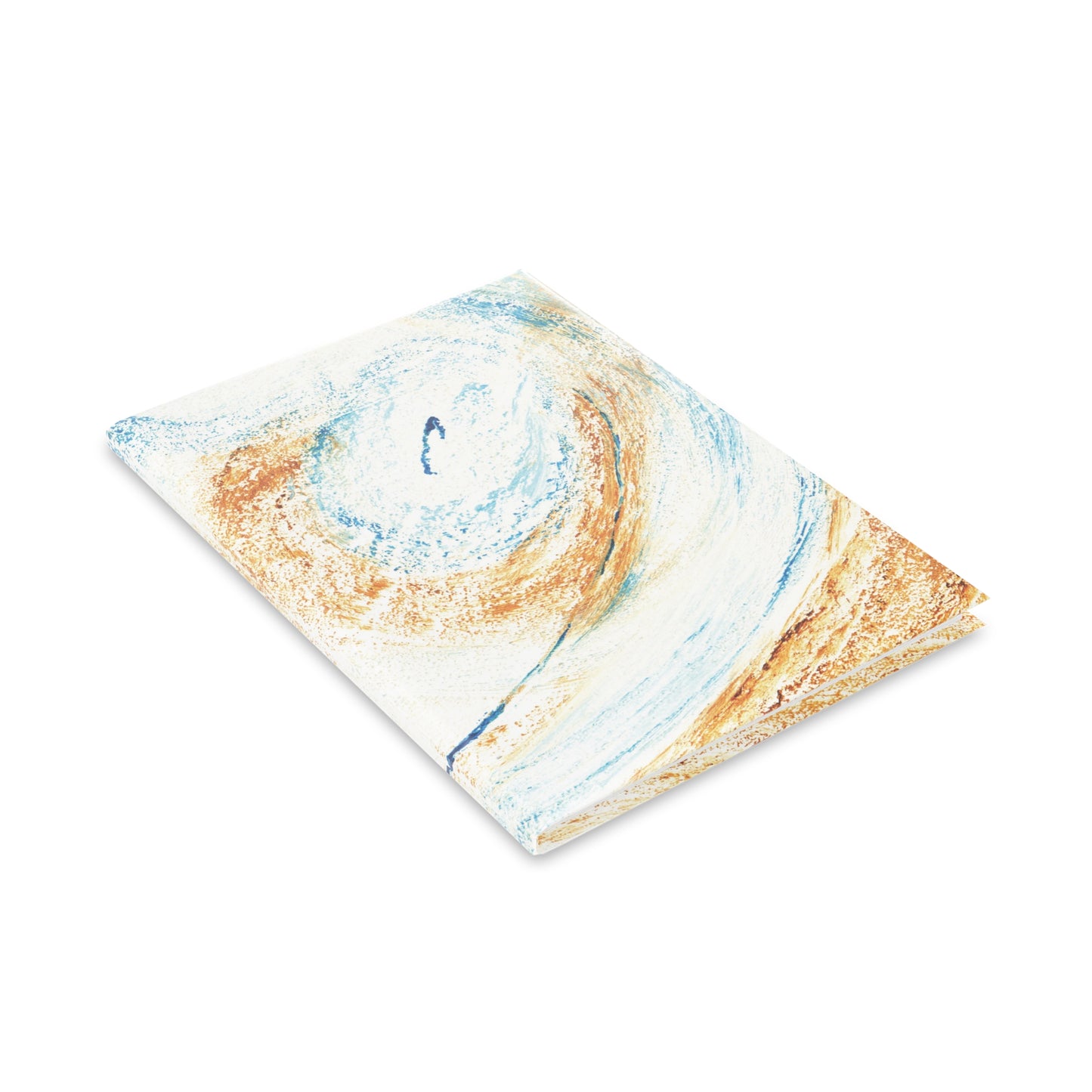 Carnet de notes couverture rigide, art abstrait sable bleu