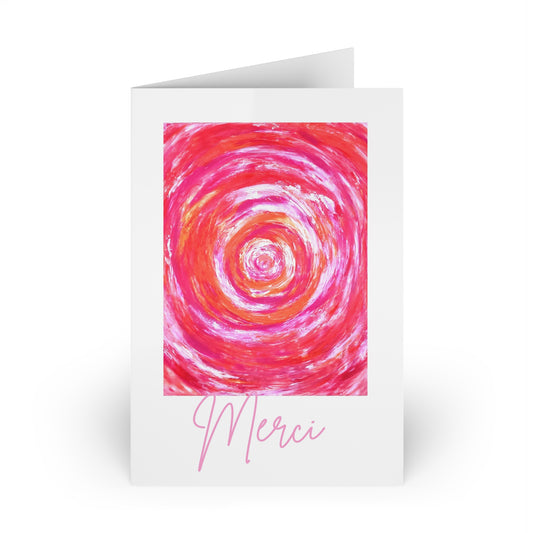 Set 1 ou 10 pcs cartes postales remerciements, fêtes des mères ou anniversaire, peinture art abstrait, impression d'art