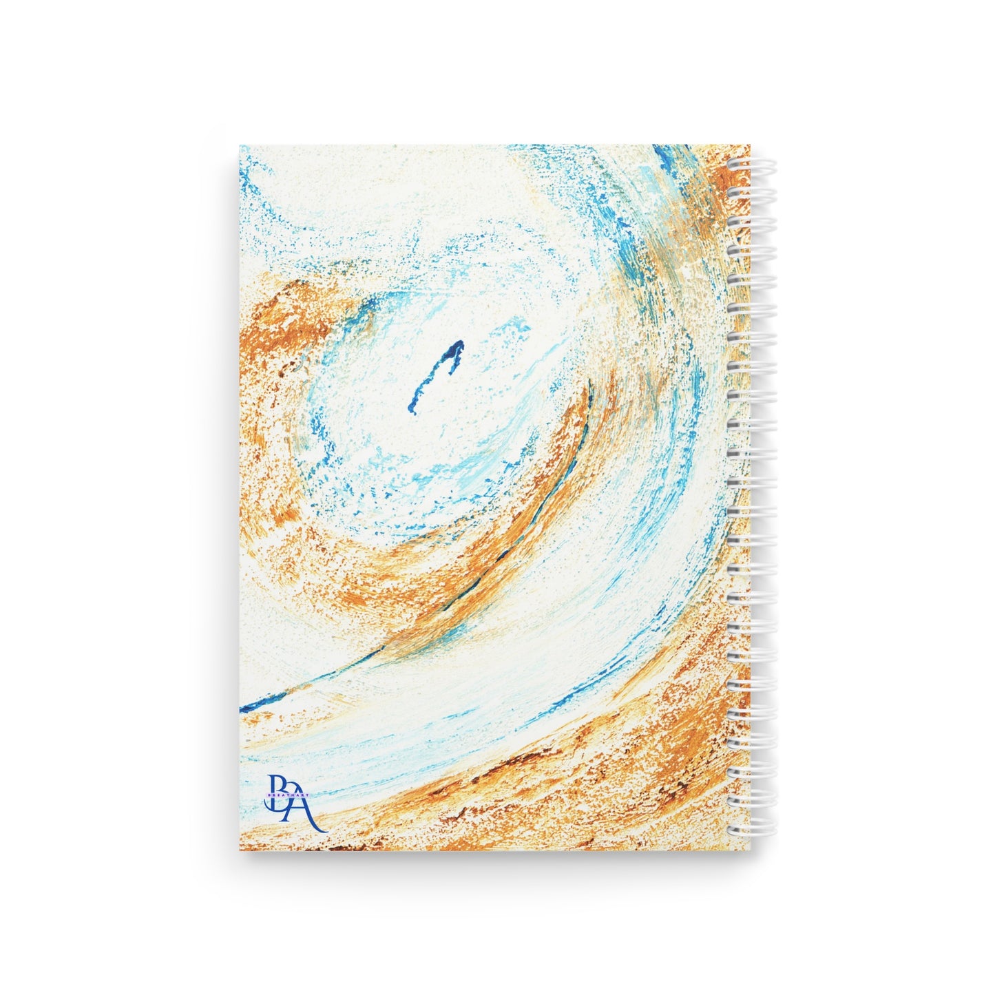 Carnet de Notes à spirales, Bullet journal avec Art abstrait sable bleu texturé