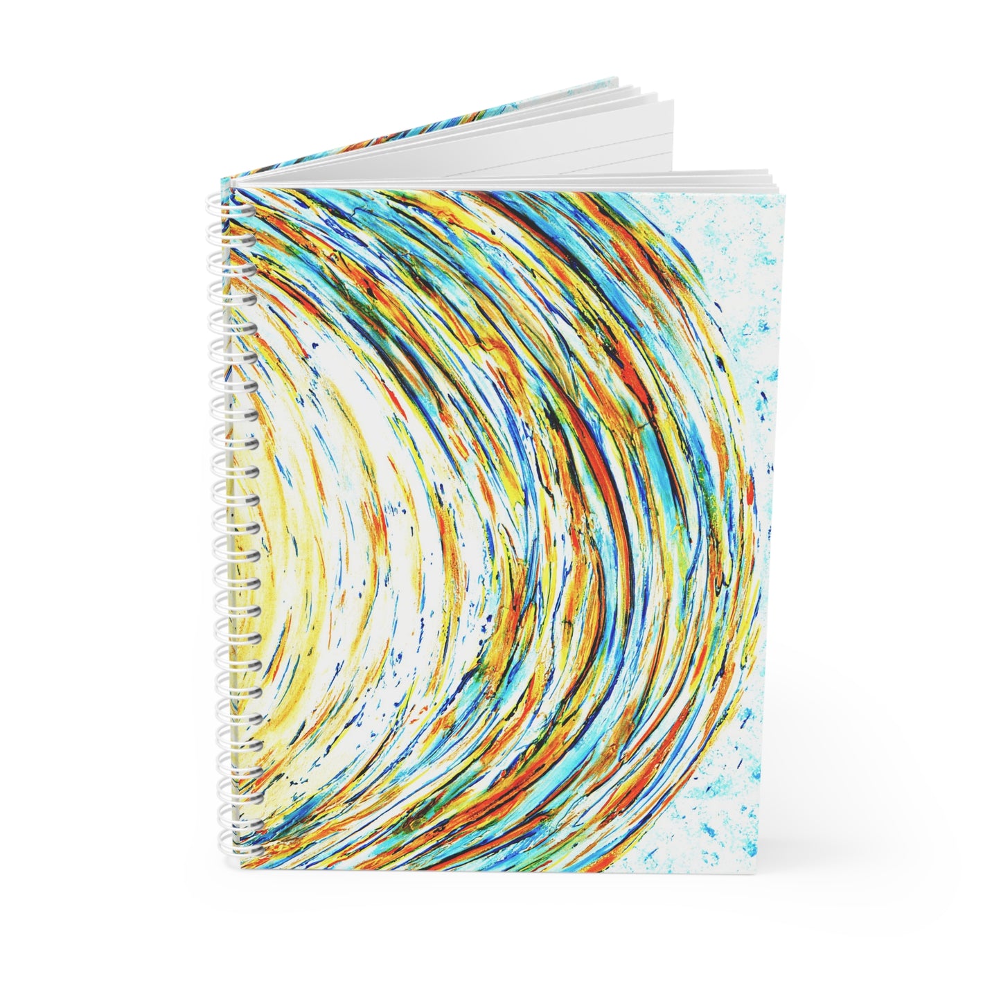 Carnet de Notes à spirales, Bullet journal avec Art abstrait bleu texturé