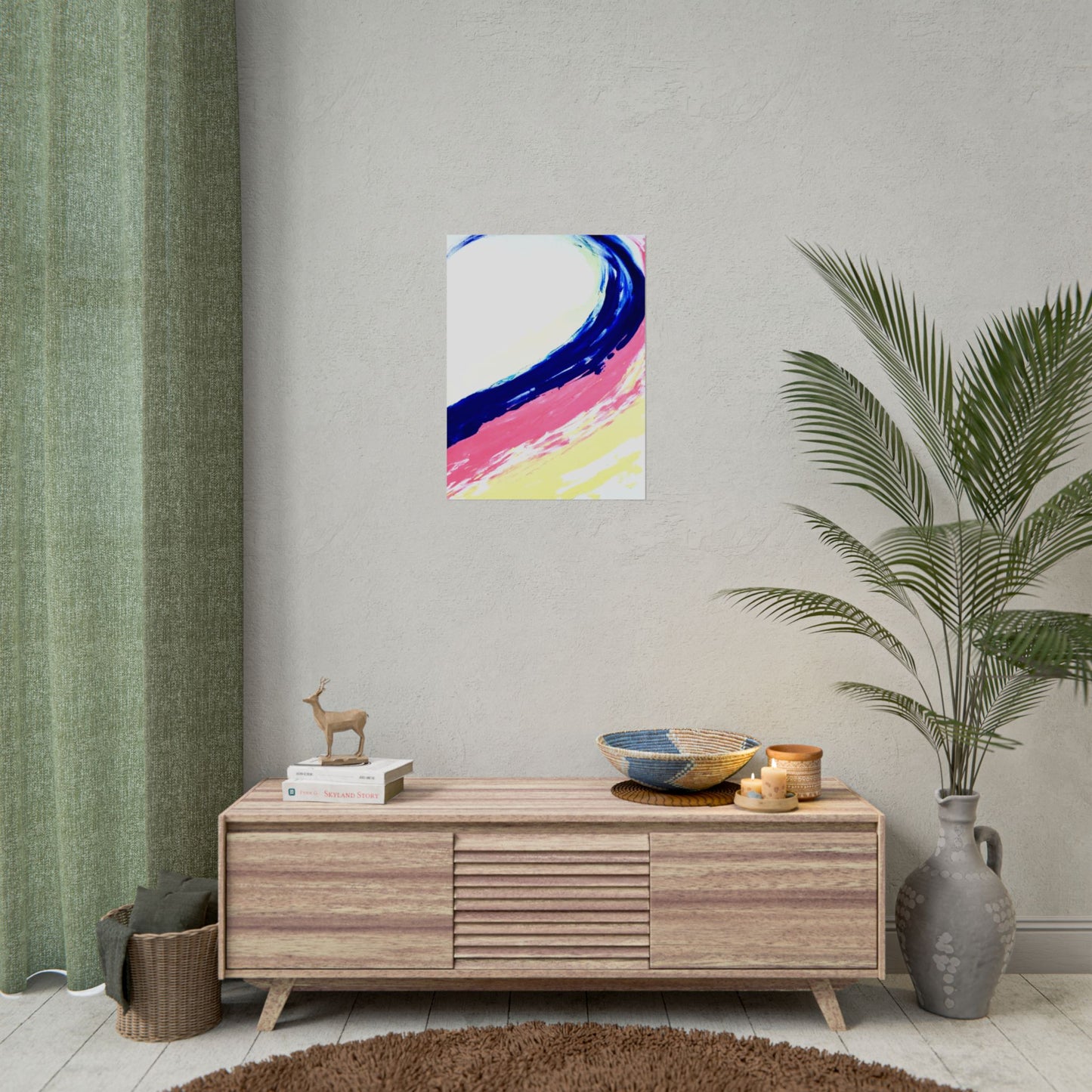 Impression de peinture abstraite, décoration murale, art abstrait moderne