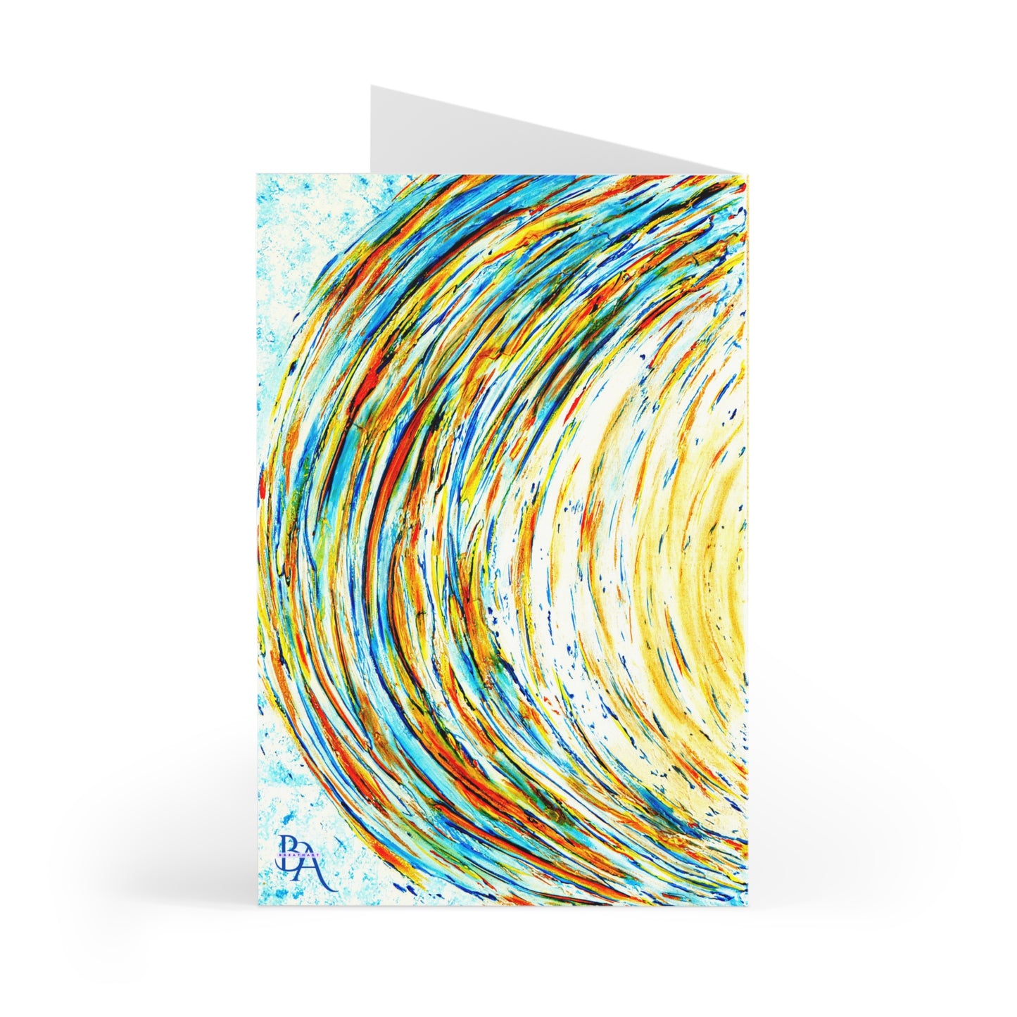 Lot de cartes de Noël Breathart en turquoise et or brillant.
