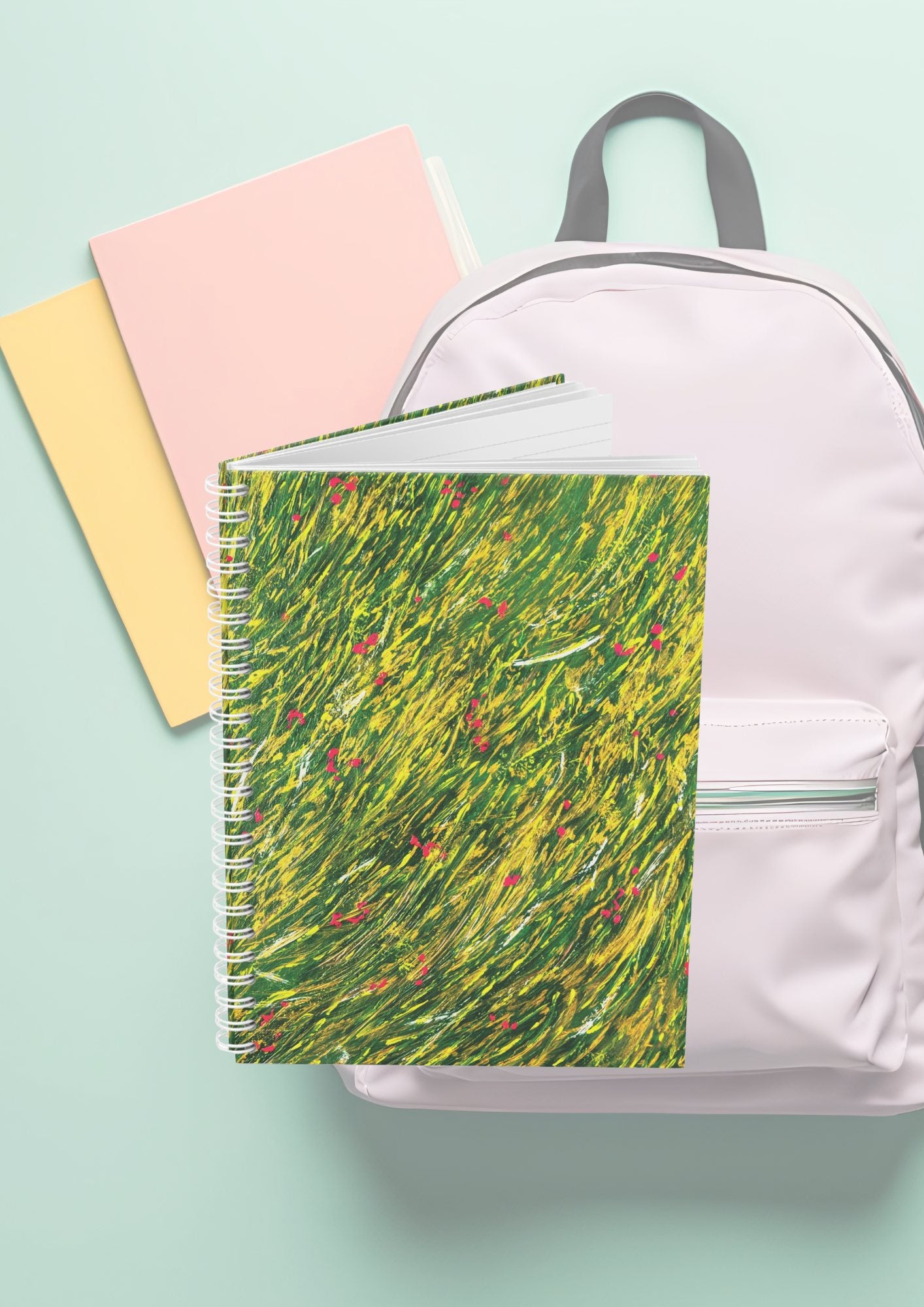 Cadeau de fin d’année scolaire floral – Remerciez les enseignants avec un carnet d’art abstrait, un cadeau mémorable et pratique.