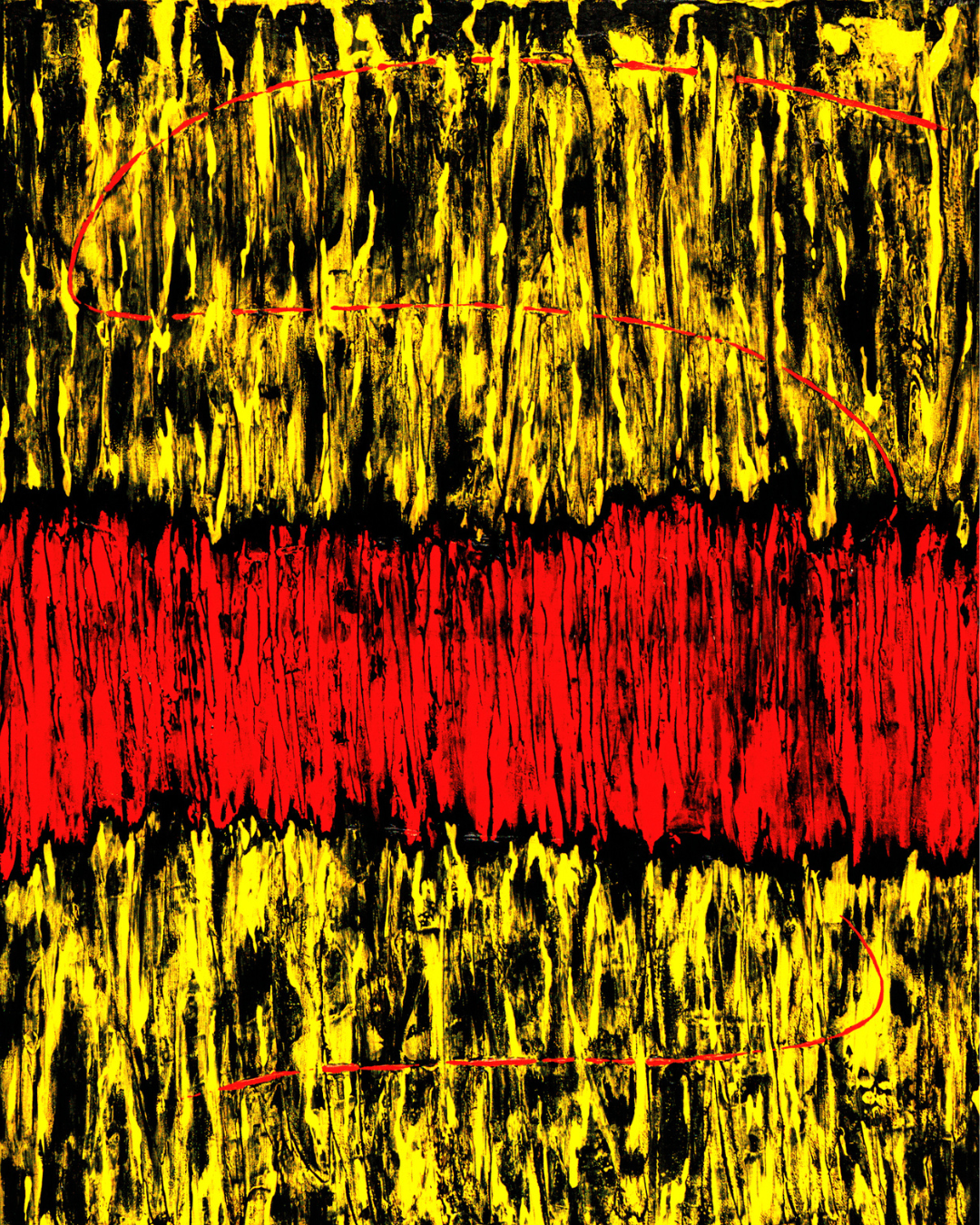 Art abstrait fusionnant des couleurs pour créer une atmosphère unique