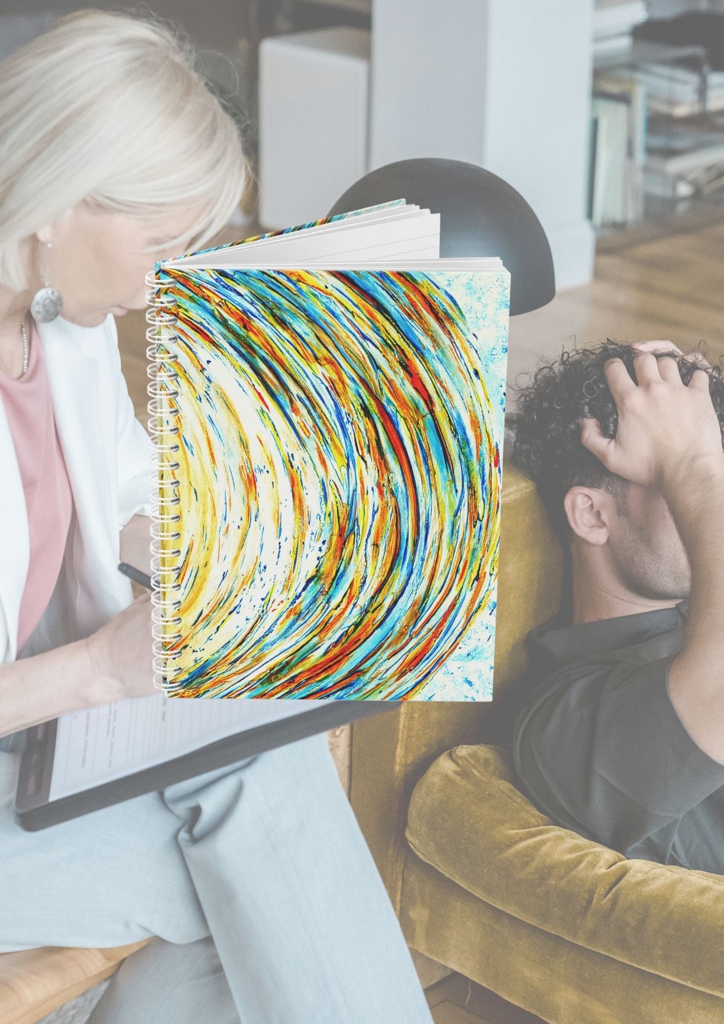 Carnet abstrait pour les hommes et les femmes – Un cadeau polyvalent qui plaira à tous,journal de développement