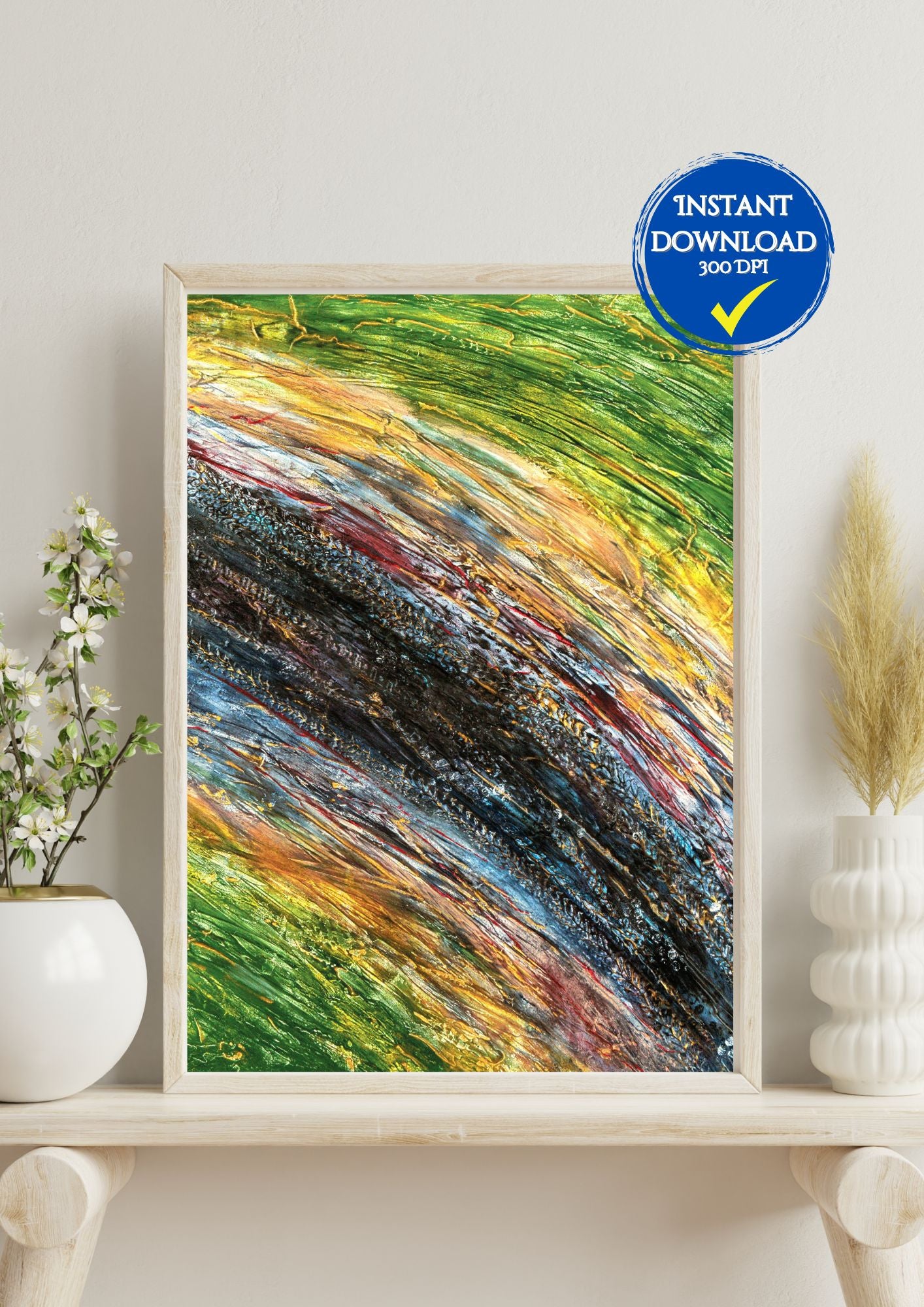 Art et nature : Une affiche qui fusionne l’art et la nature pour une décoration harmonieuse. #ArtEtNature #DécorationÉcologique

