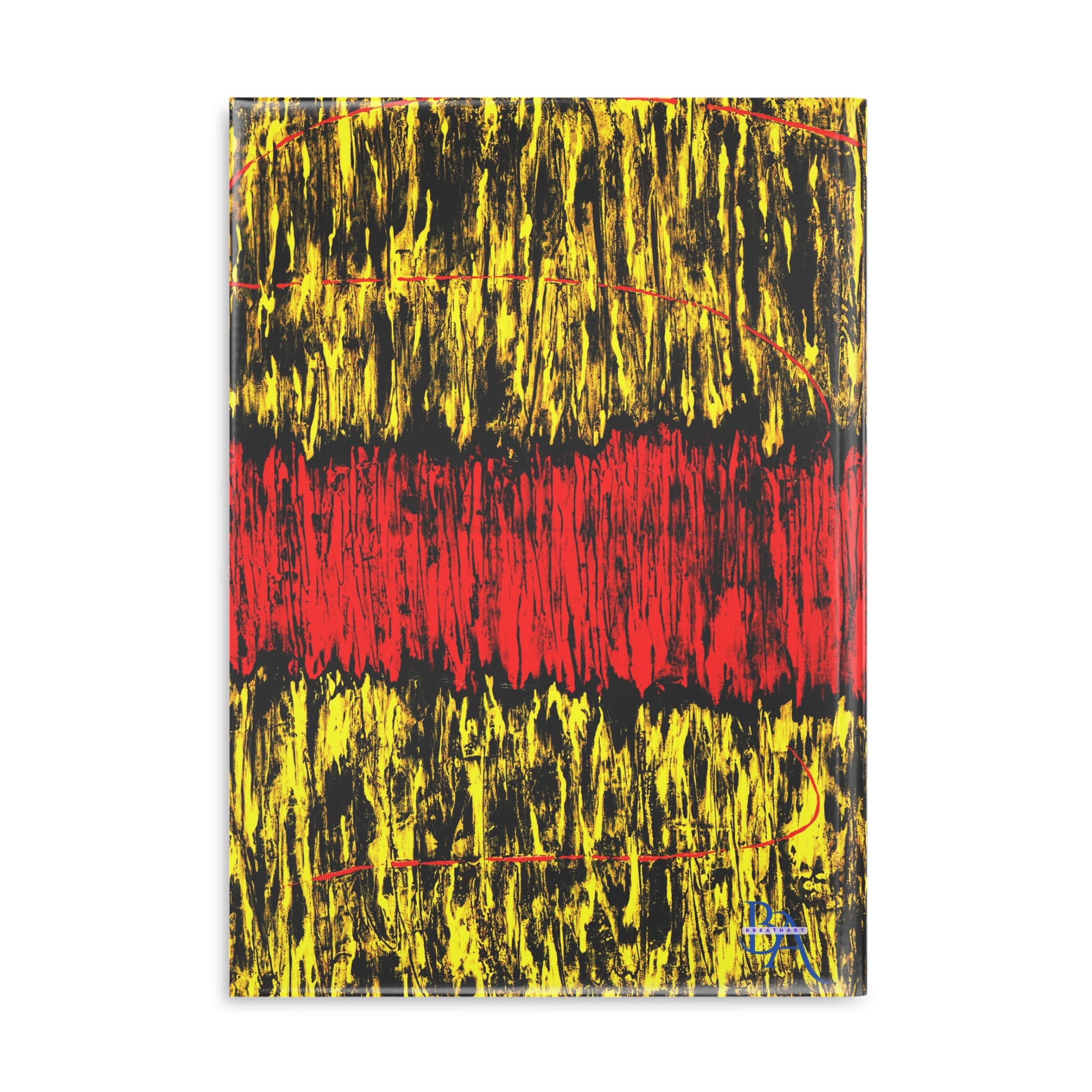 bullet journal rigide verso intense, reproduction peinture art abstrait pour les fêtes, cadeau femme