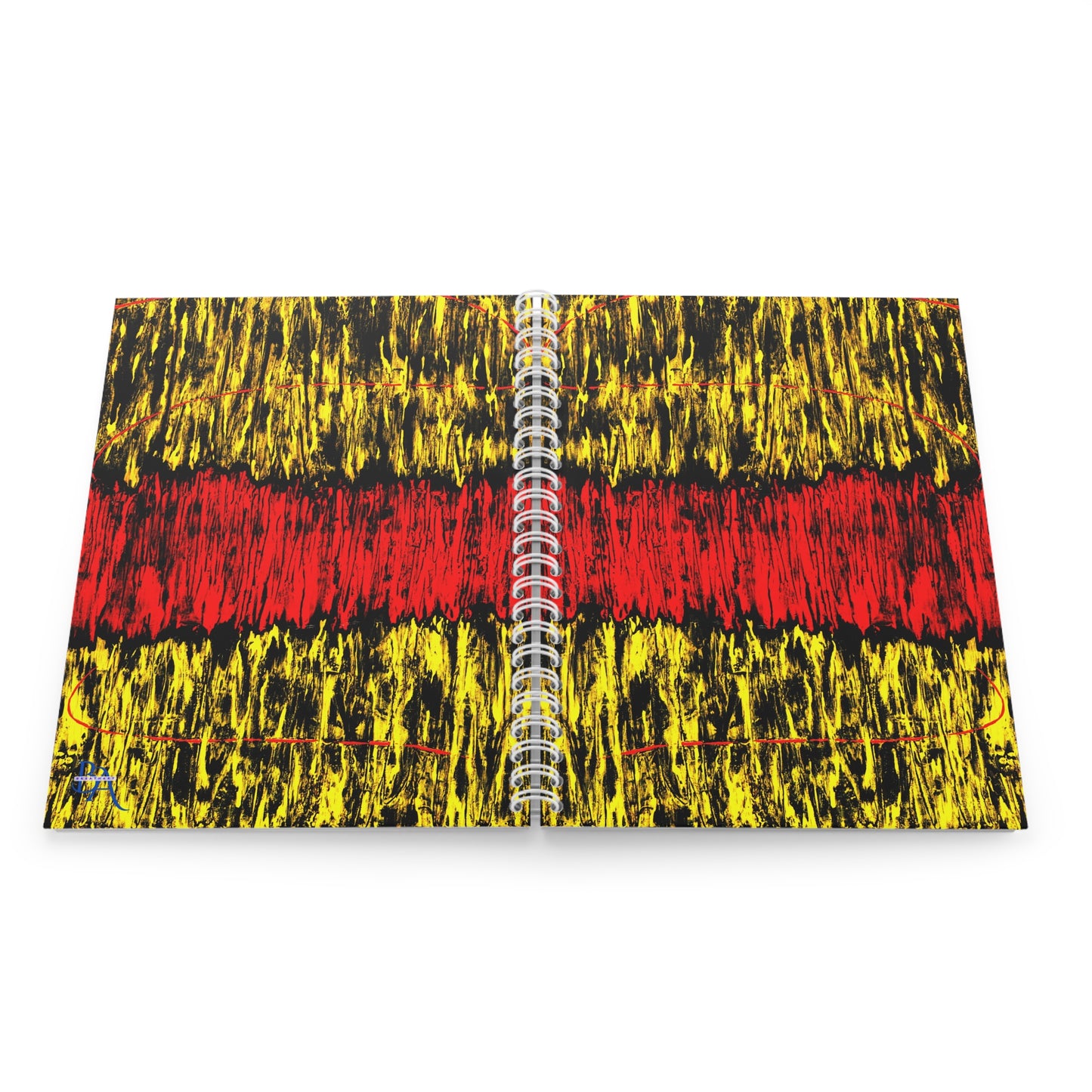 Cadeau de fin d’année scolaire rouge et noir intense– Remerciez les enseignants avec un carnet d’art abstrait, un cadeau mémorable et pratique.
