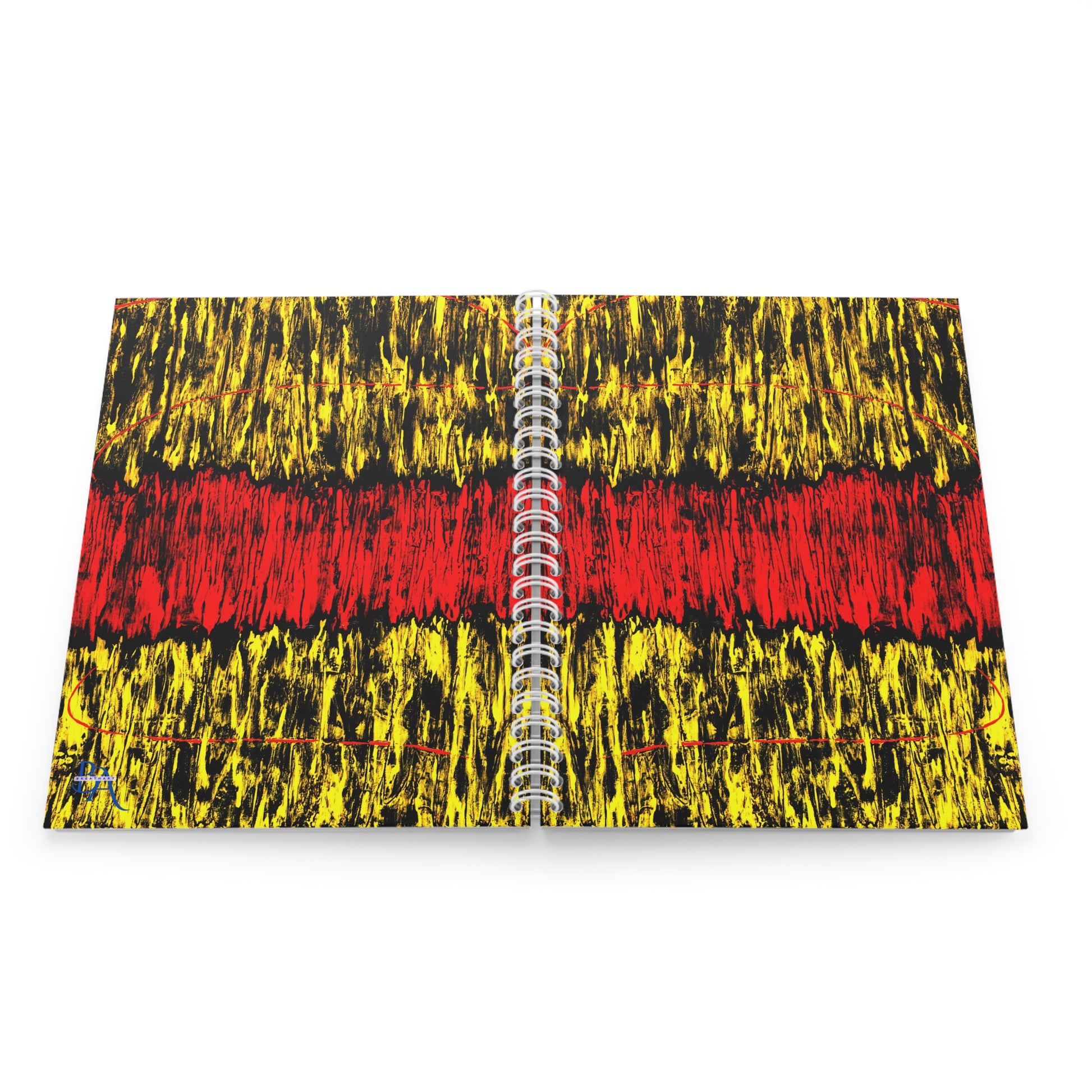 Cadeau de fin d’année scolaire rouge et noir intense– Remerciez les enseignants avec un carnet d’art abstrait, un cadeau mémorable et pratique.