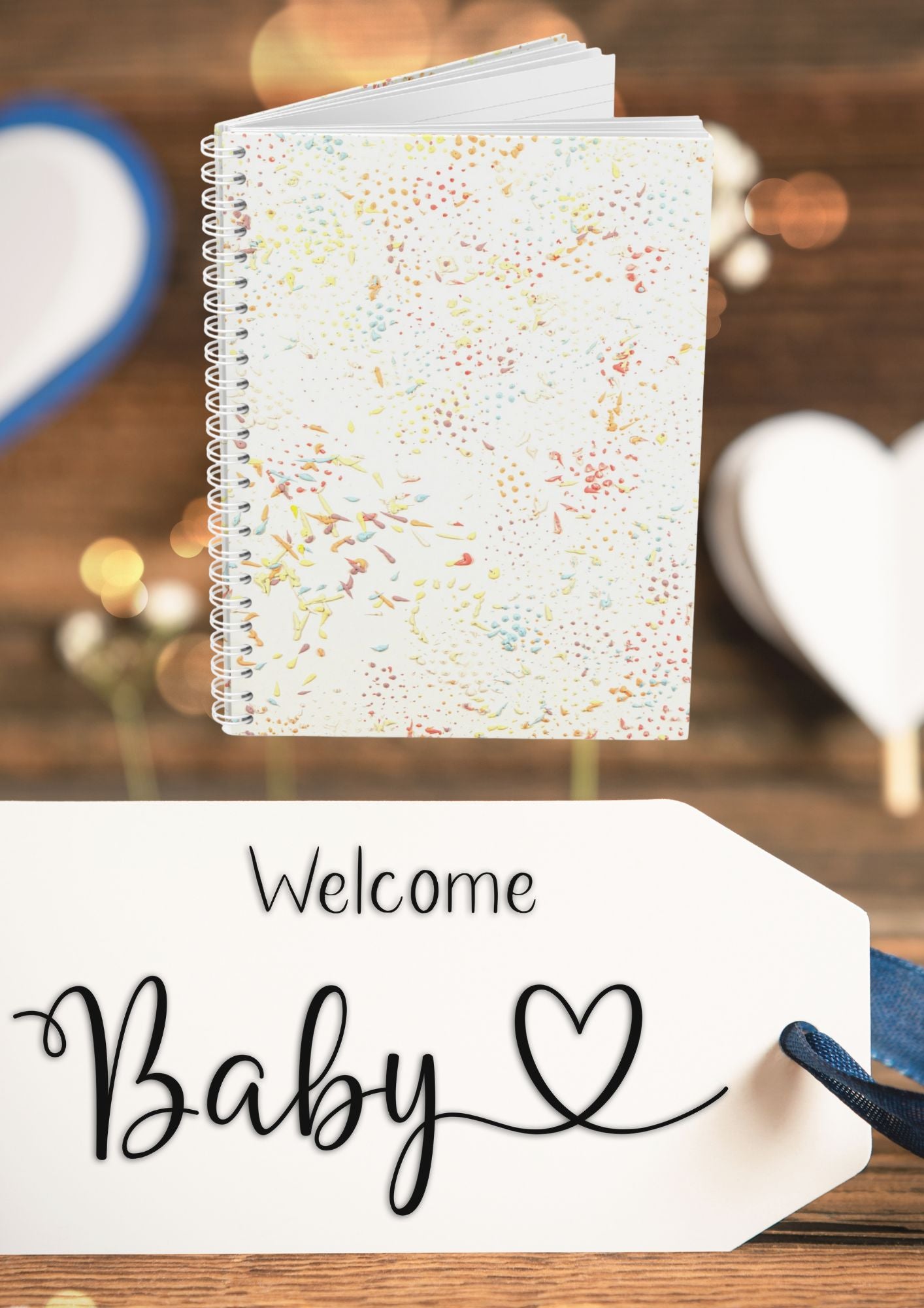 Reproduction d’art abstrait lili tons pastels blanc pour les créatifs – Un carnet qui stimule l’imagination et incite à l’écriture libre.