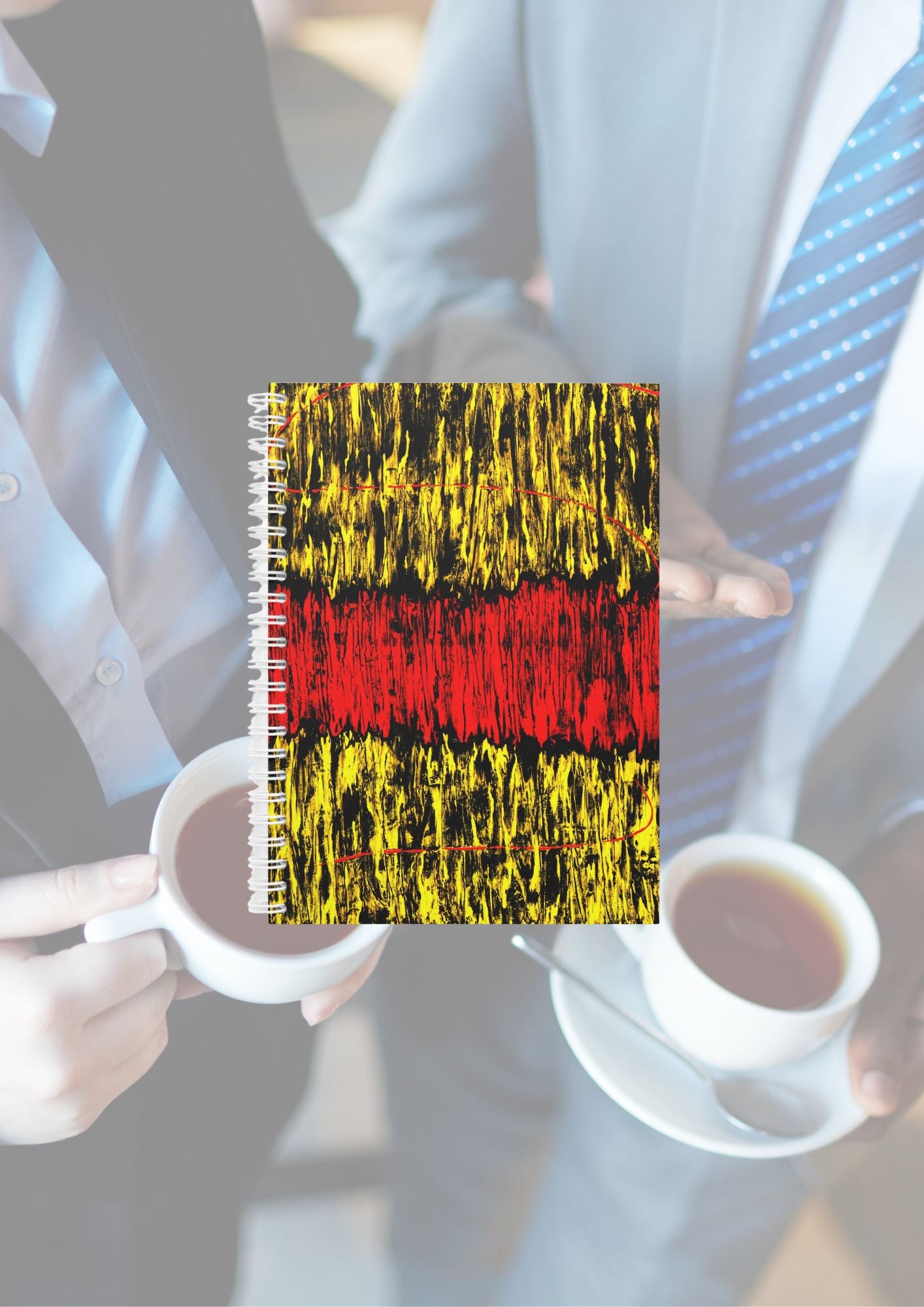 Carnet abstrait pour les hommes et les femmes noir t rouge  – Un cadeau polyvalent qui plaira à tous, peu importe l’occasion.